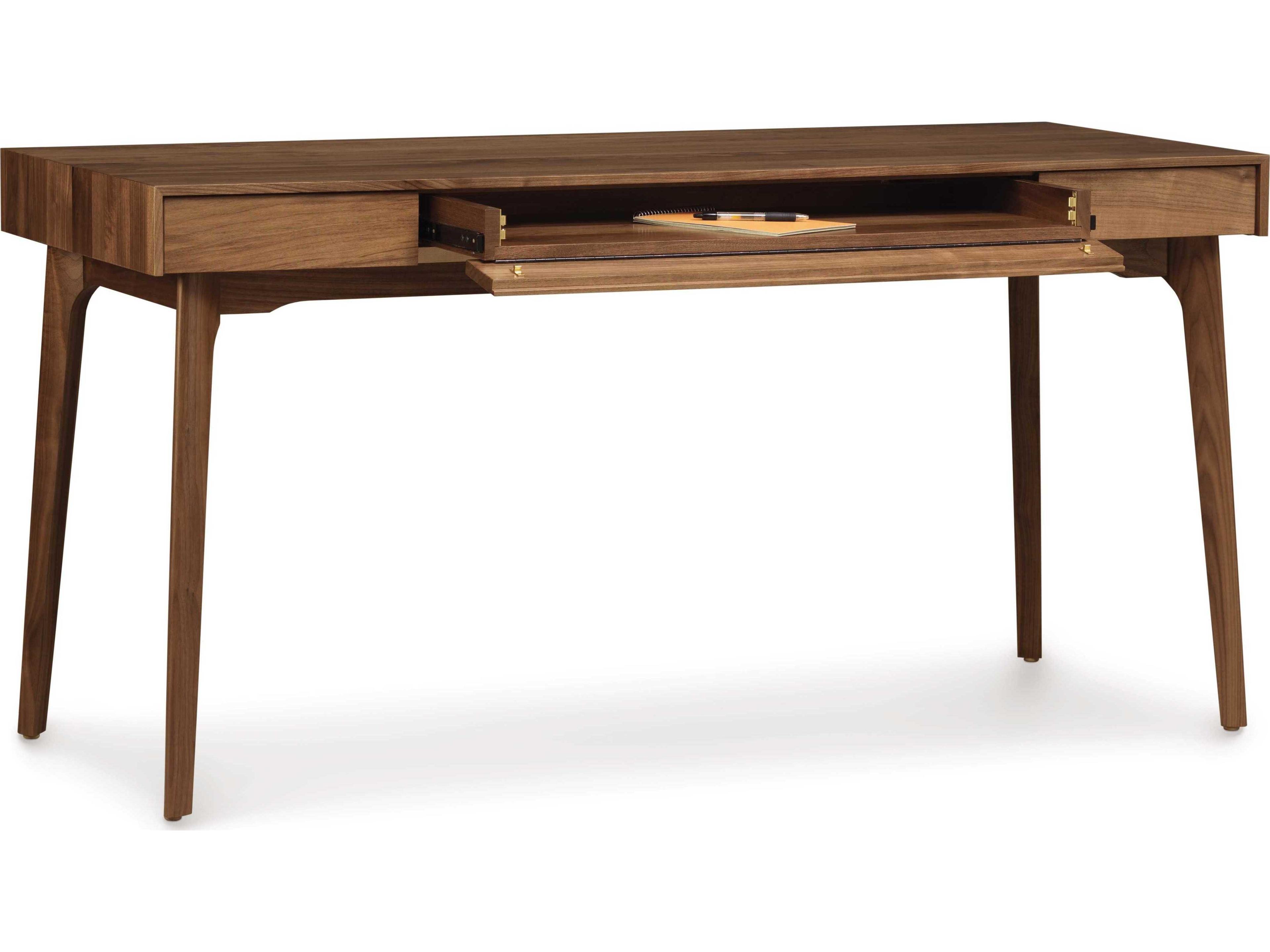 Copeland Catalina Natural Walnut Brown Solid Wood Computer Desk