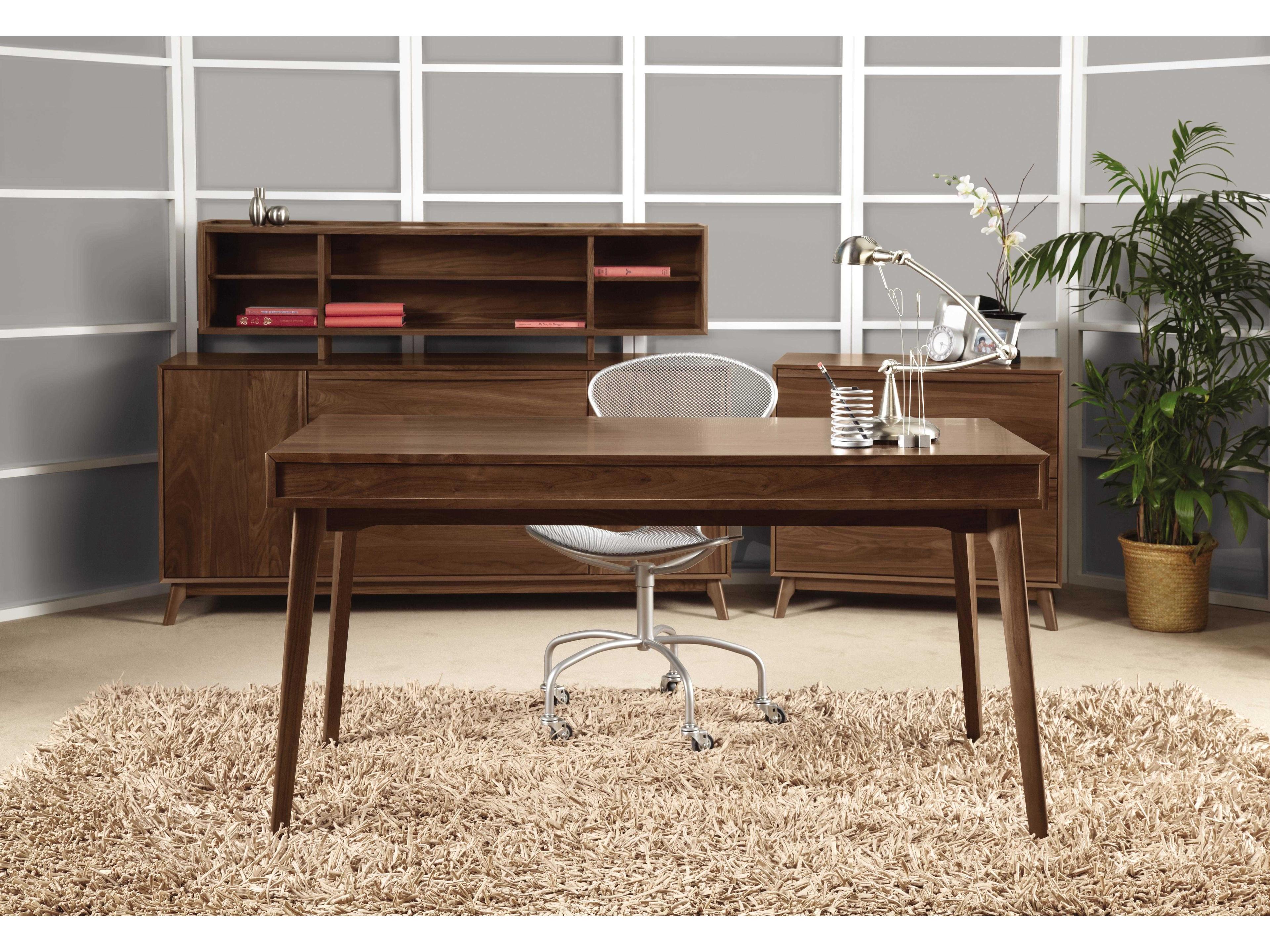 Copeland Catalina Natural Walnut Brown Solid Wood Computer Desk