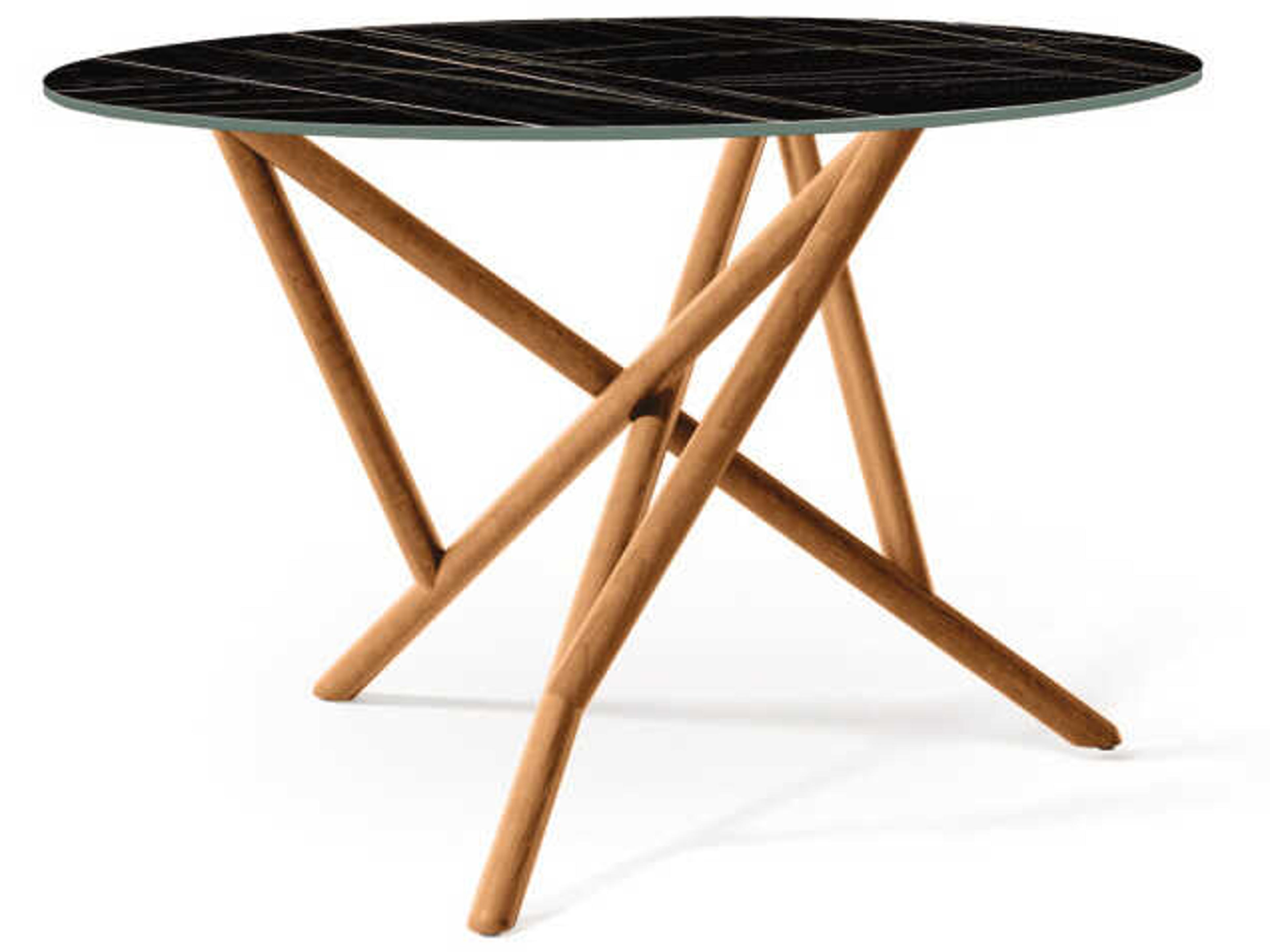 Baton Round Stone Dining Table