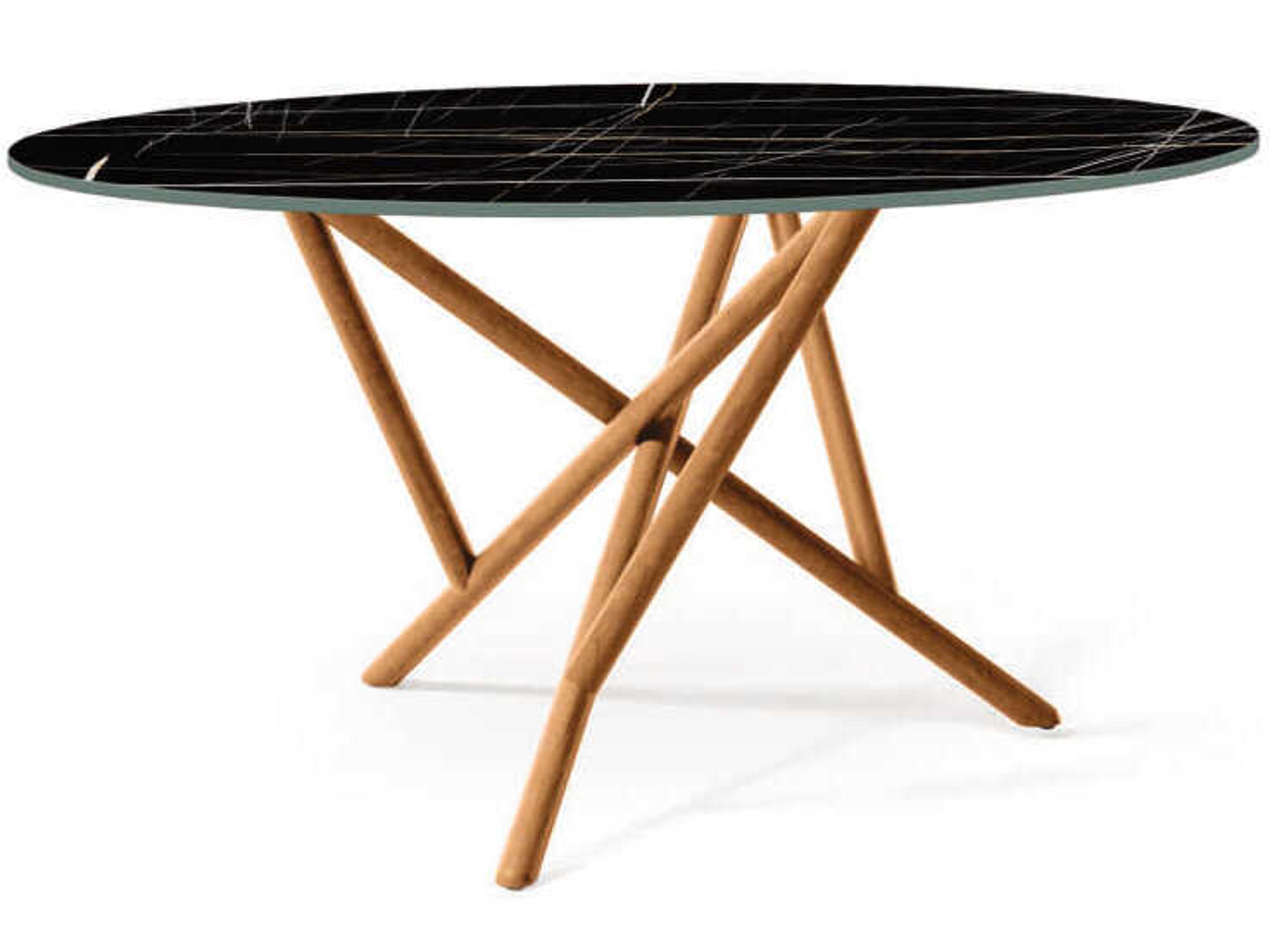 Baton Round Stone Dining Table