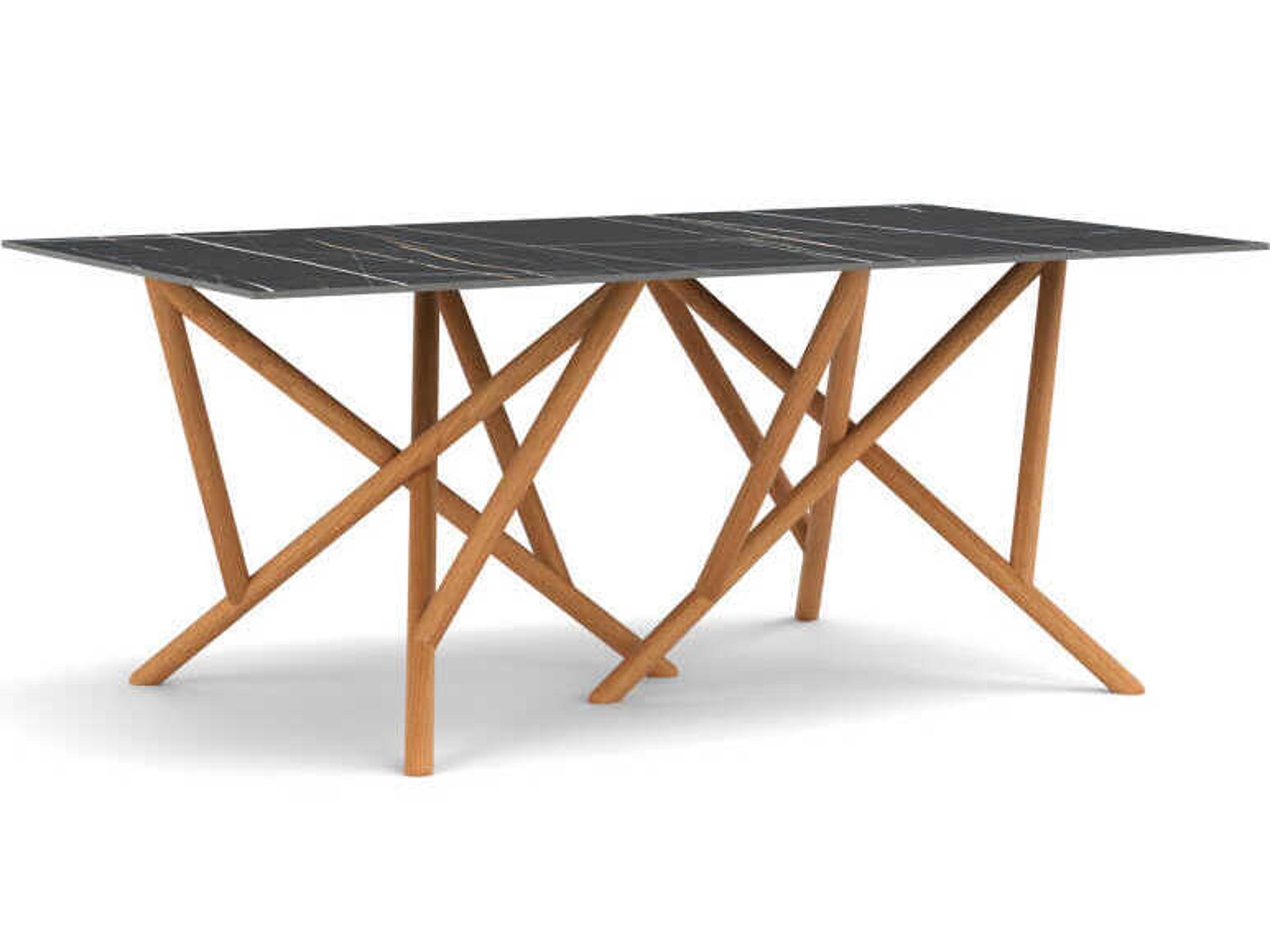 Baton Rectangular Stone Dining Table