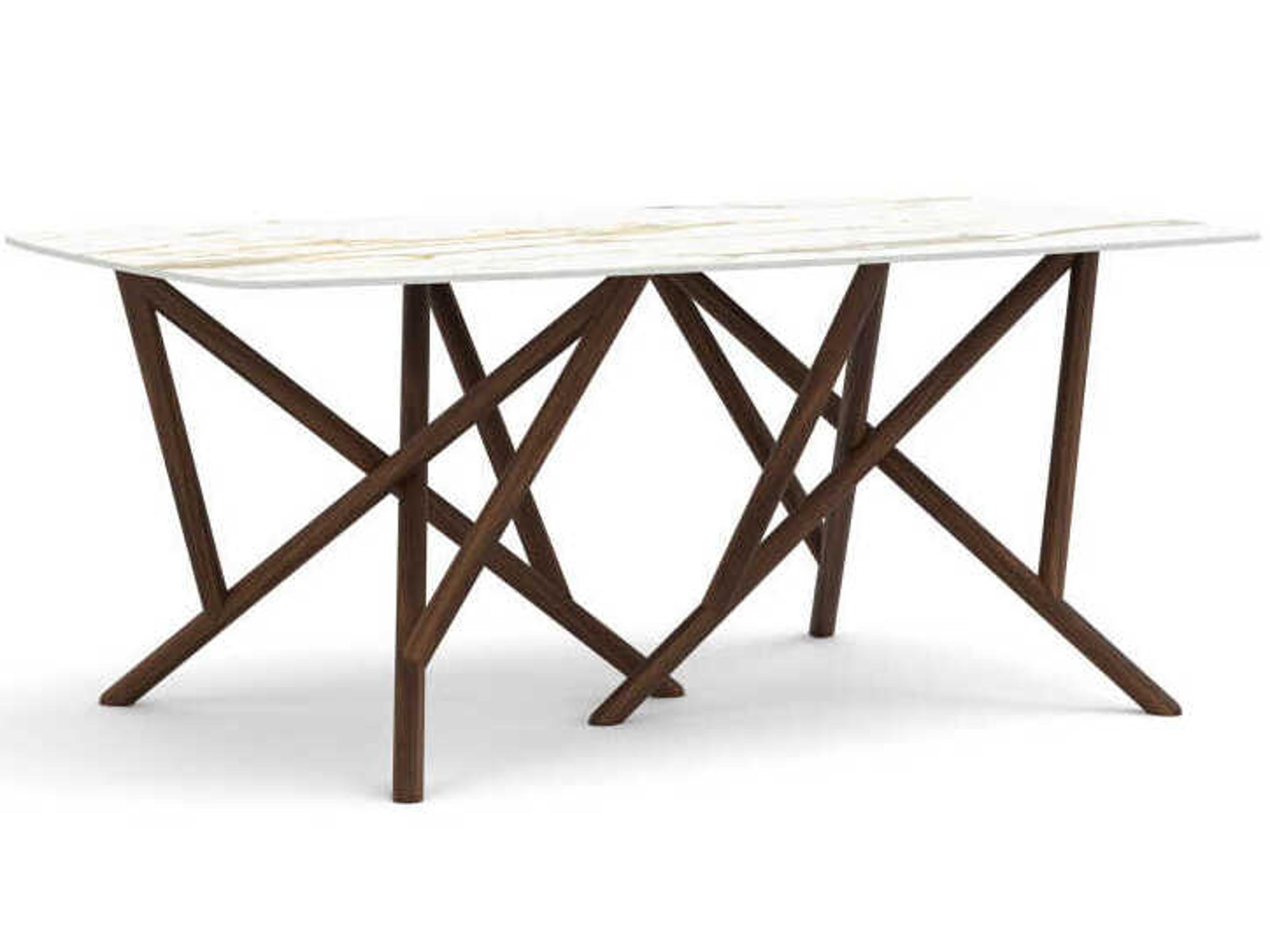 Copeland Baton Rectangular Stone Boat Shaped Dining Table