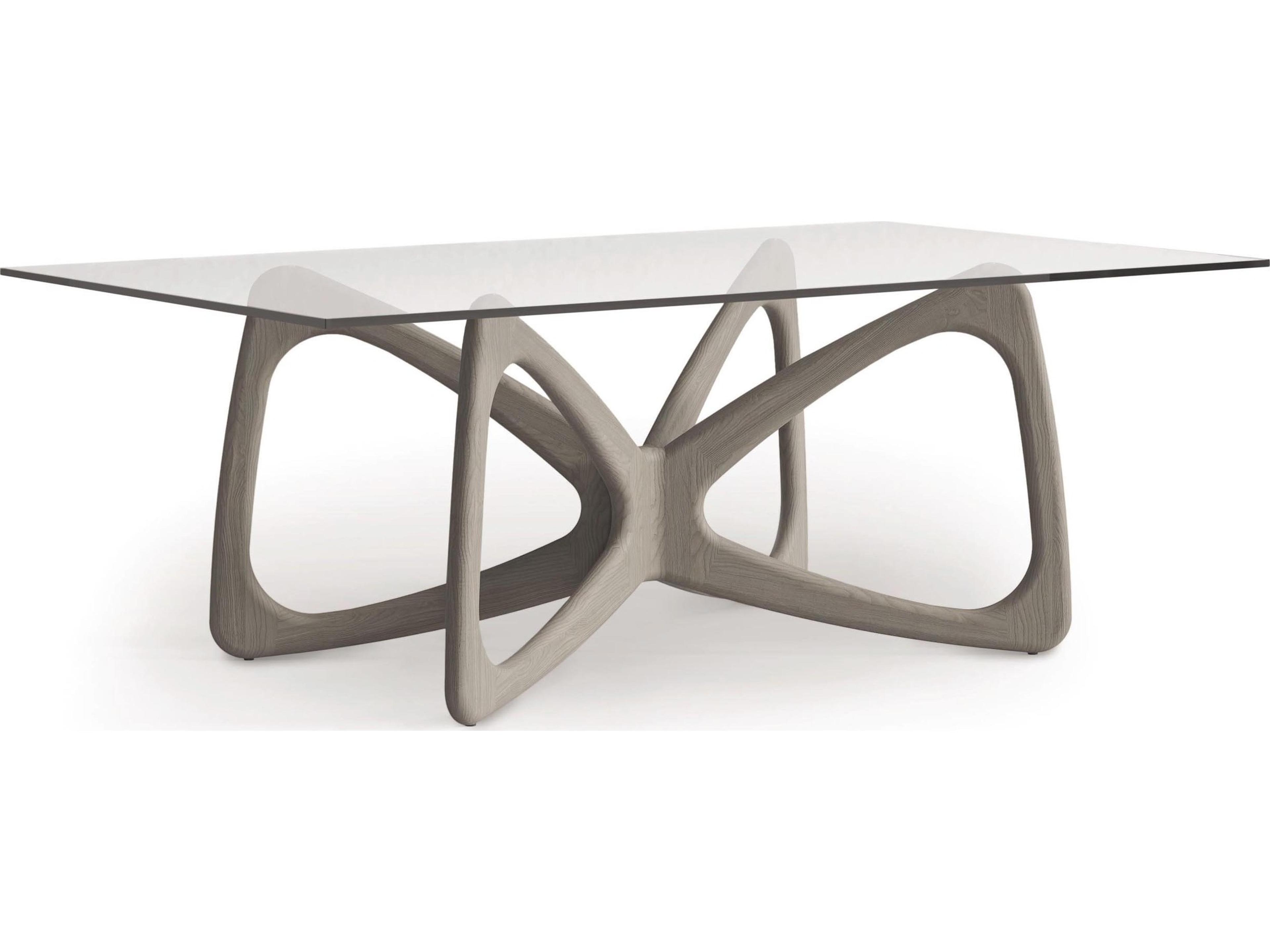 Copeland Butterfly Rectangular Glass Dining Table