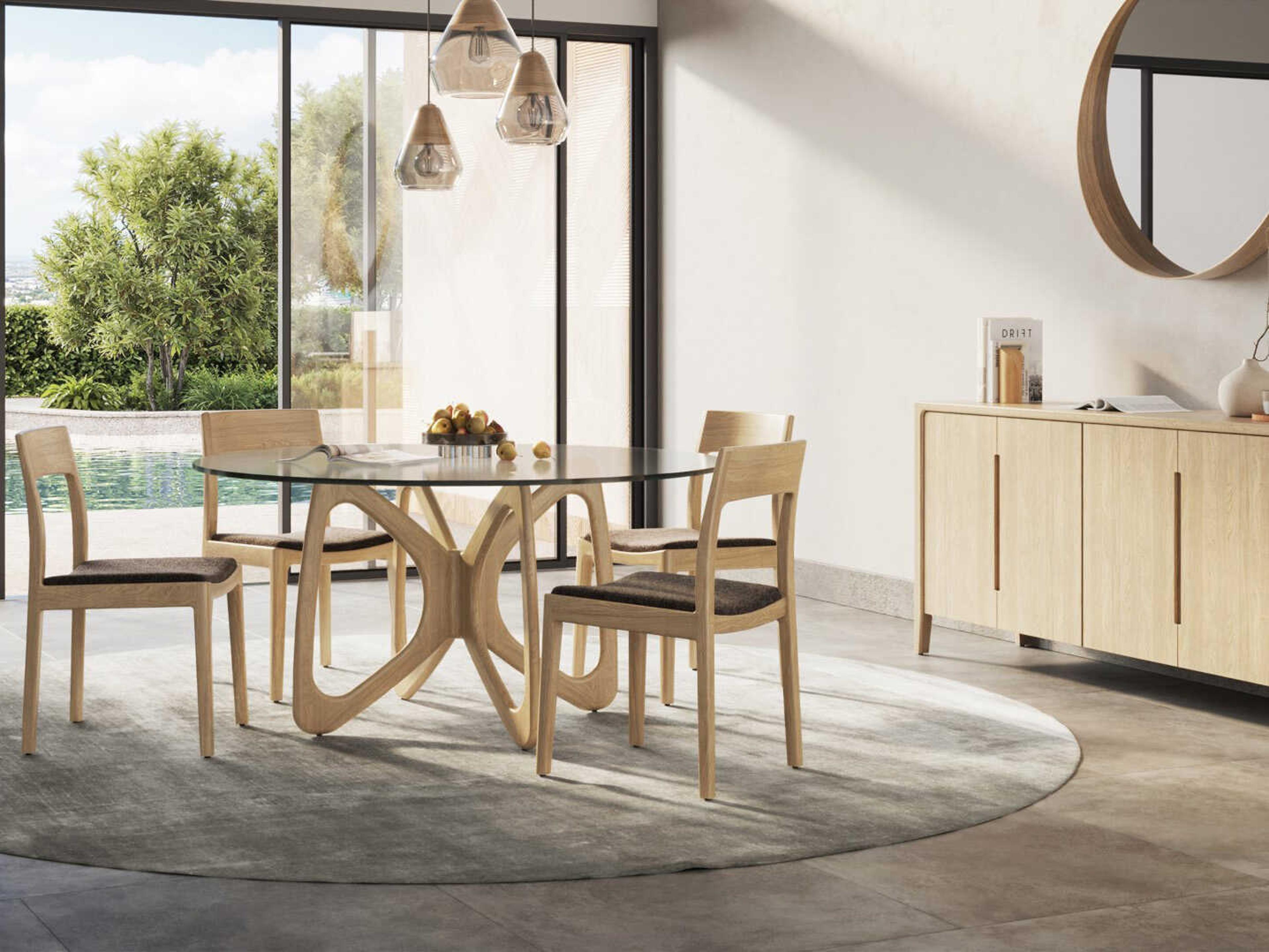 Copeland Butterfly Round Glass Dining Table