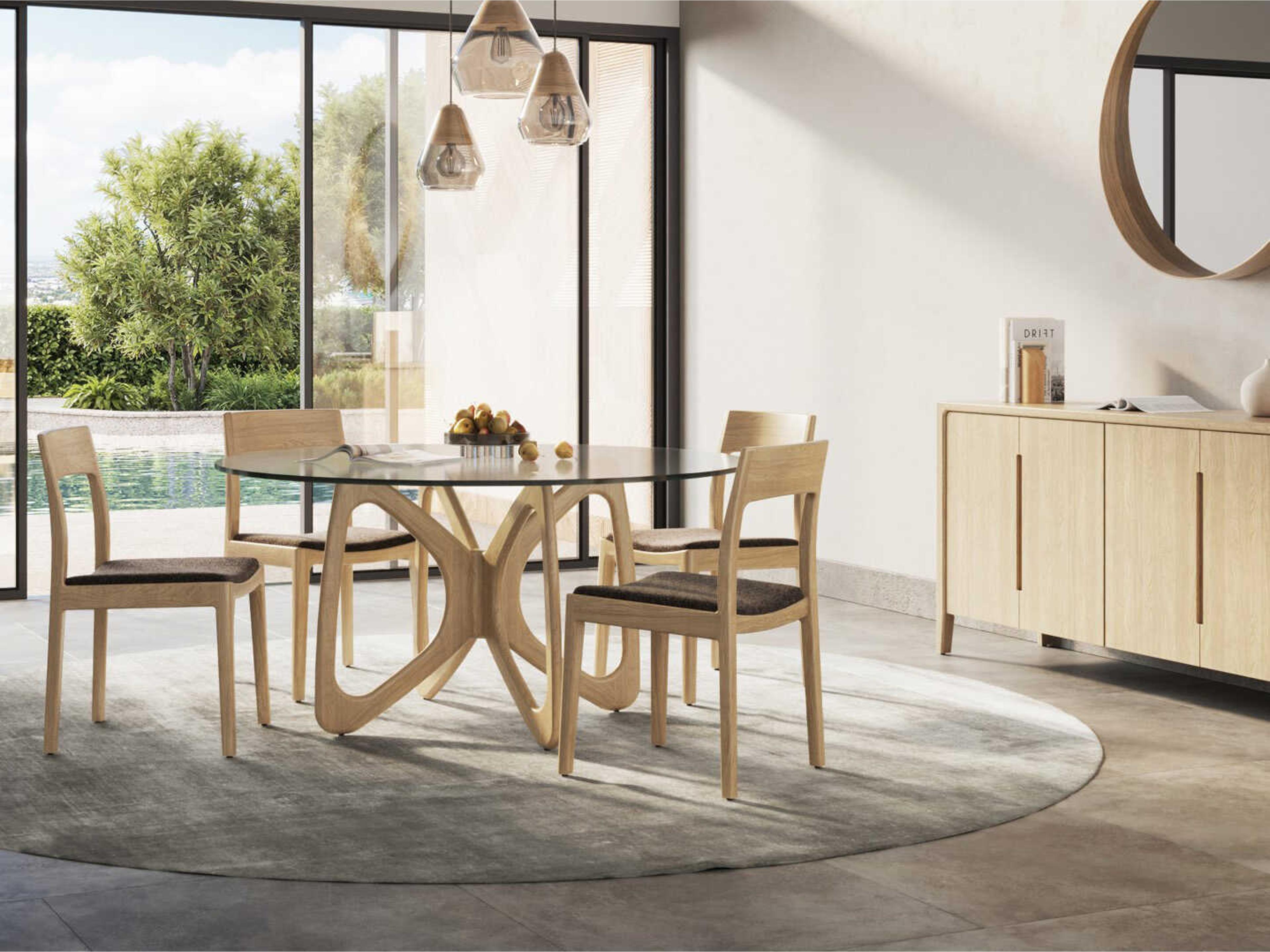 Copeland Butterfly Round Glass Dining Table