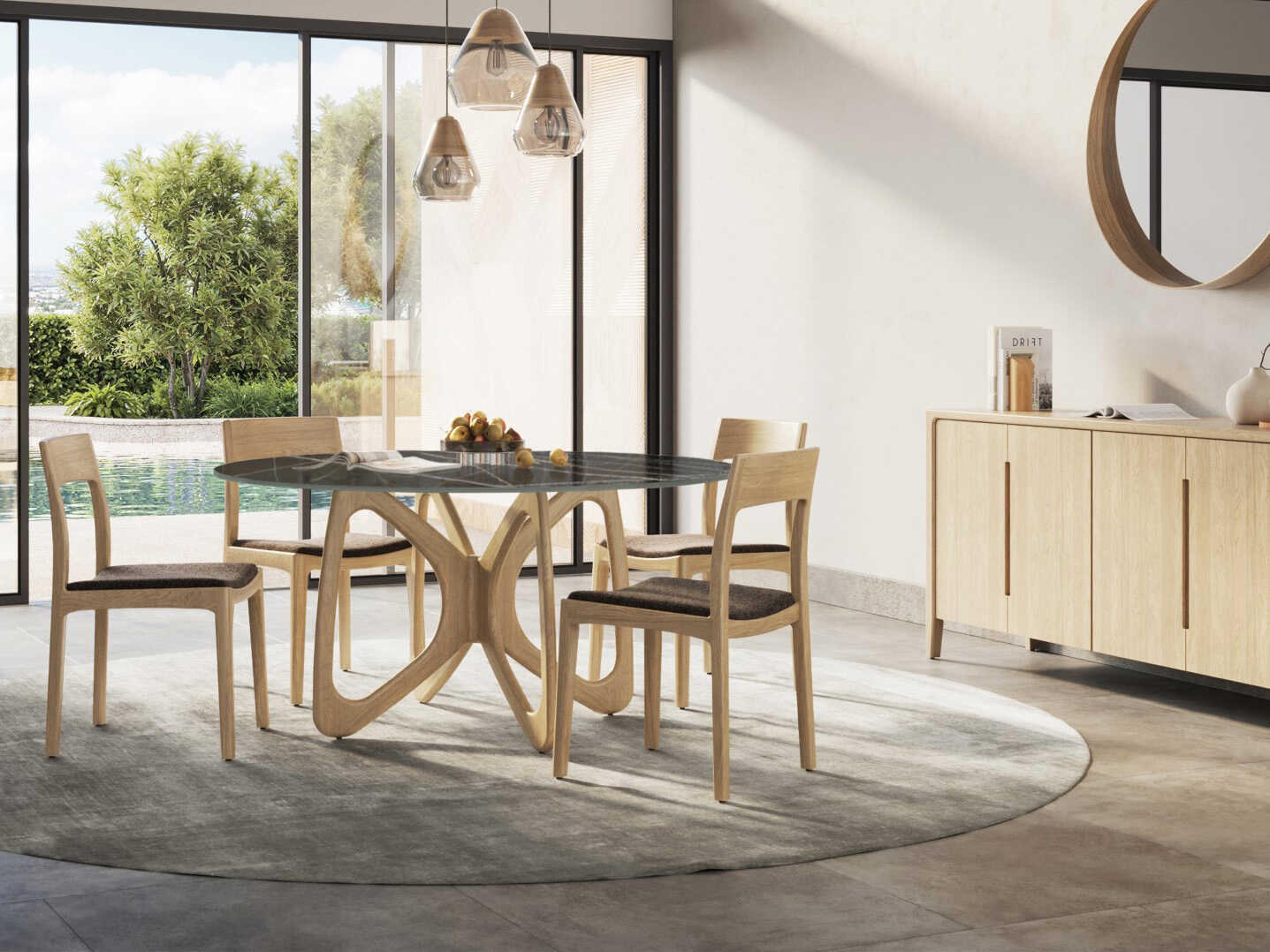 Copeland Butterfly Round Stone Dining Table