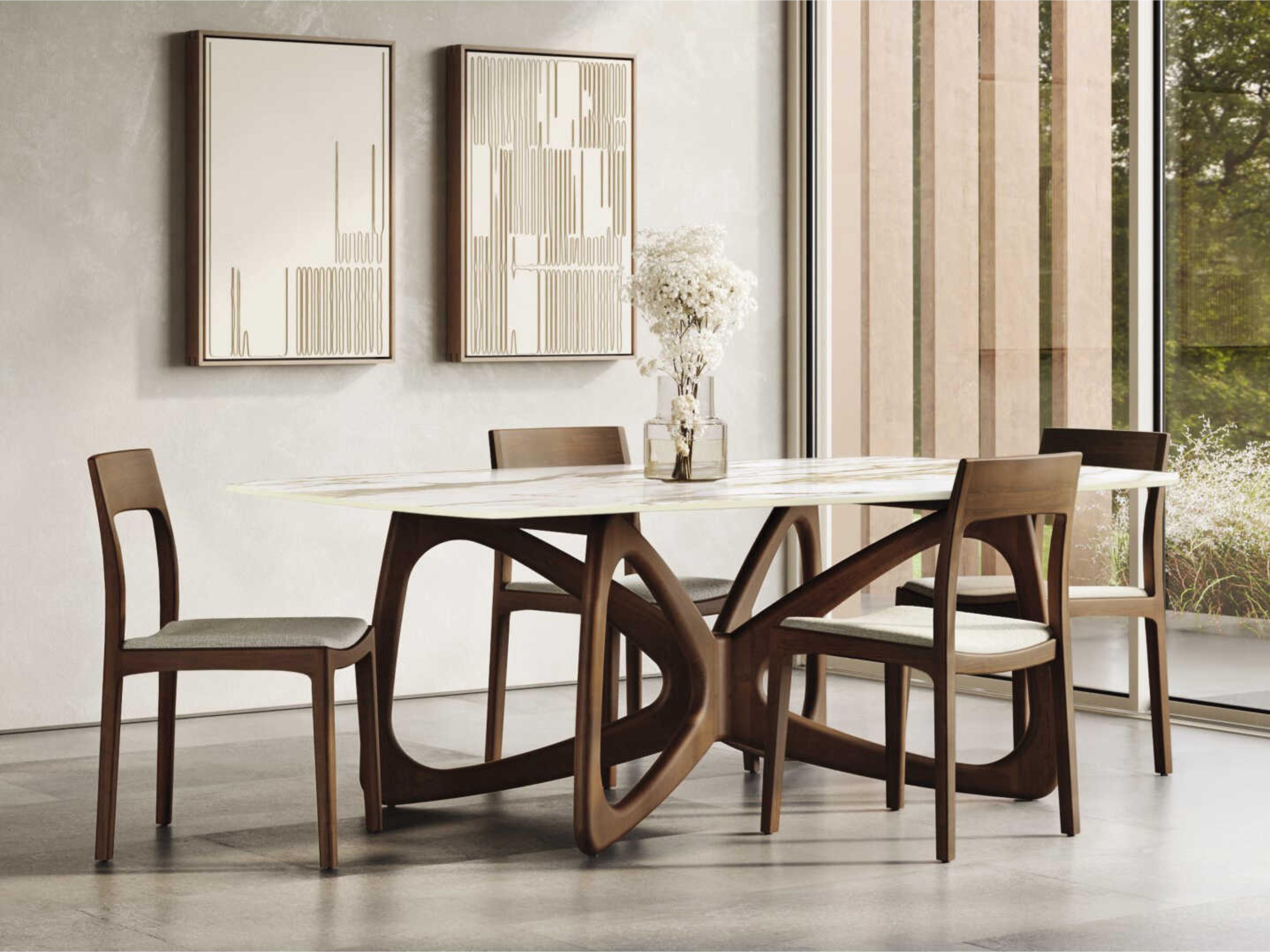 Copeland Butterfly Rectangular Stone Dining Table