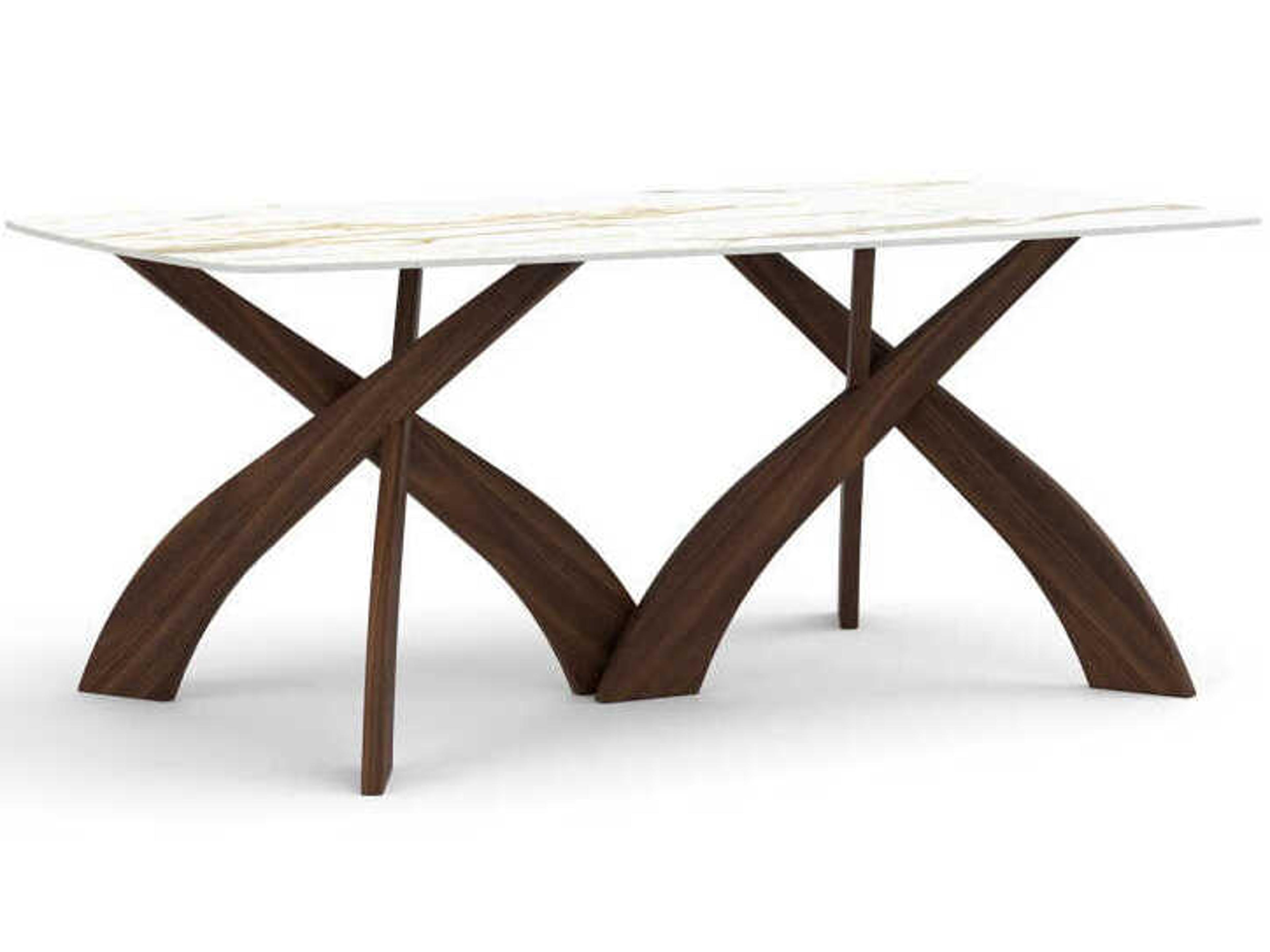 Copeland Entwine Rectangular Stone Boat Shaped Dining Table