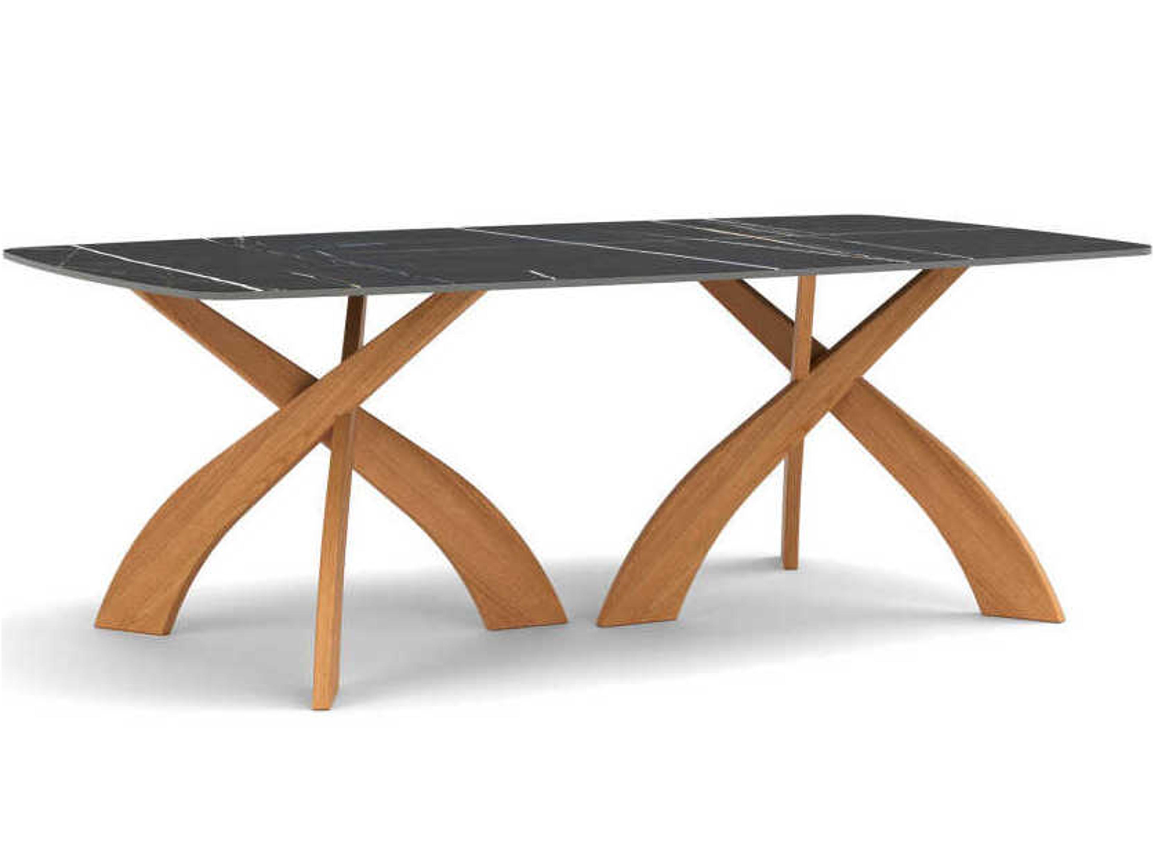 Copeland Entwine Rectangular Stone Boat Shaped Dining Table