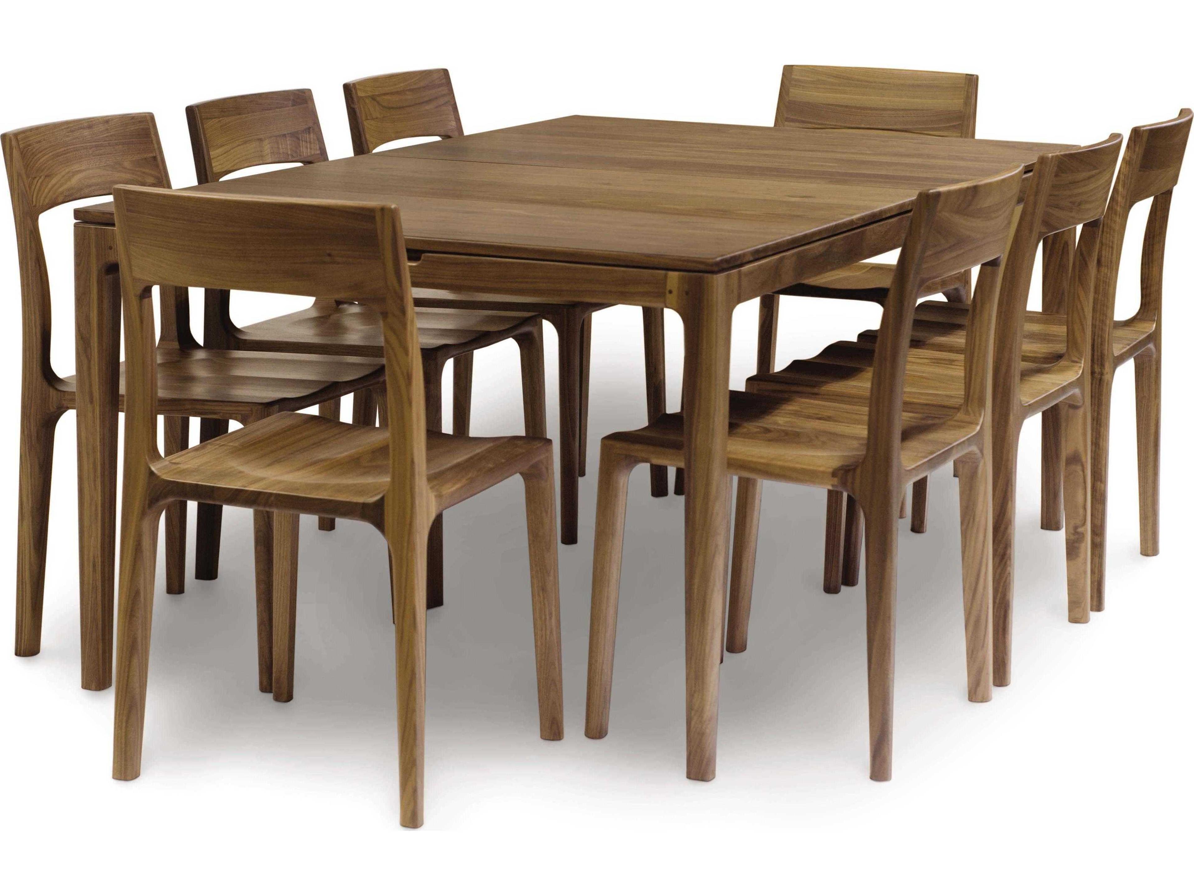 Copeland Lisse Extendable Rectangular Wood Walnut Dining Table