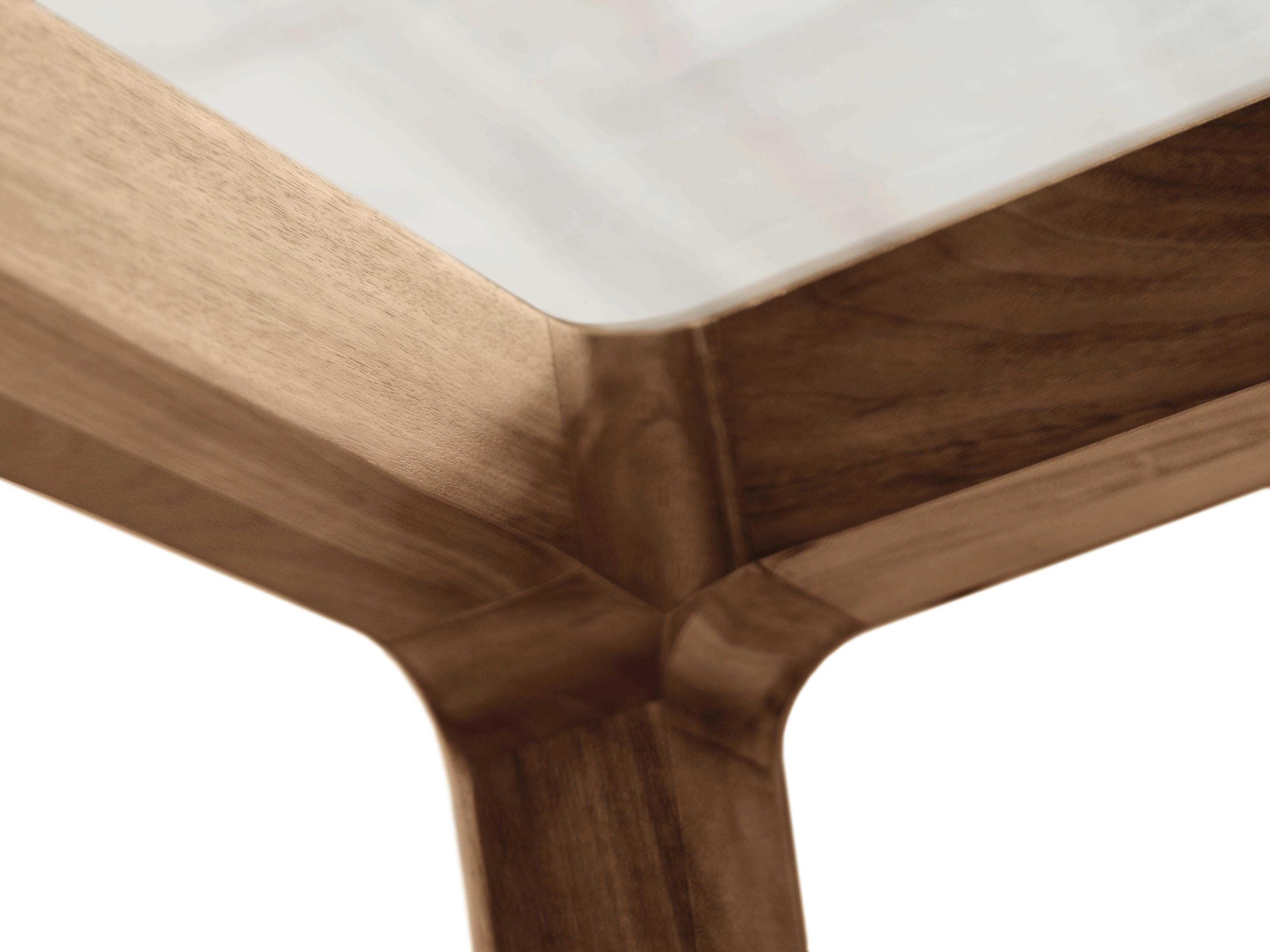 Copeland Lisse Rectangular Glass Brown Dining Table