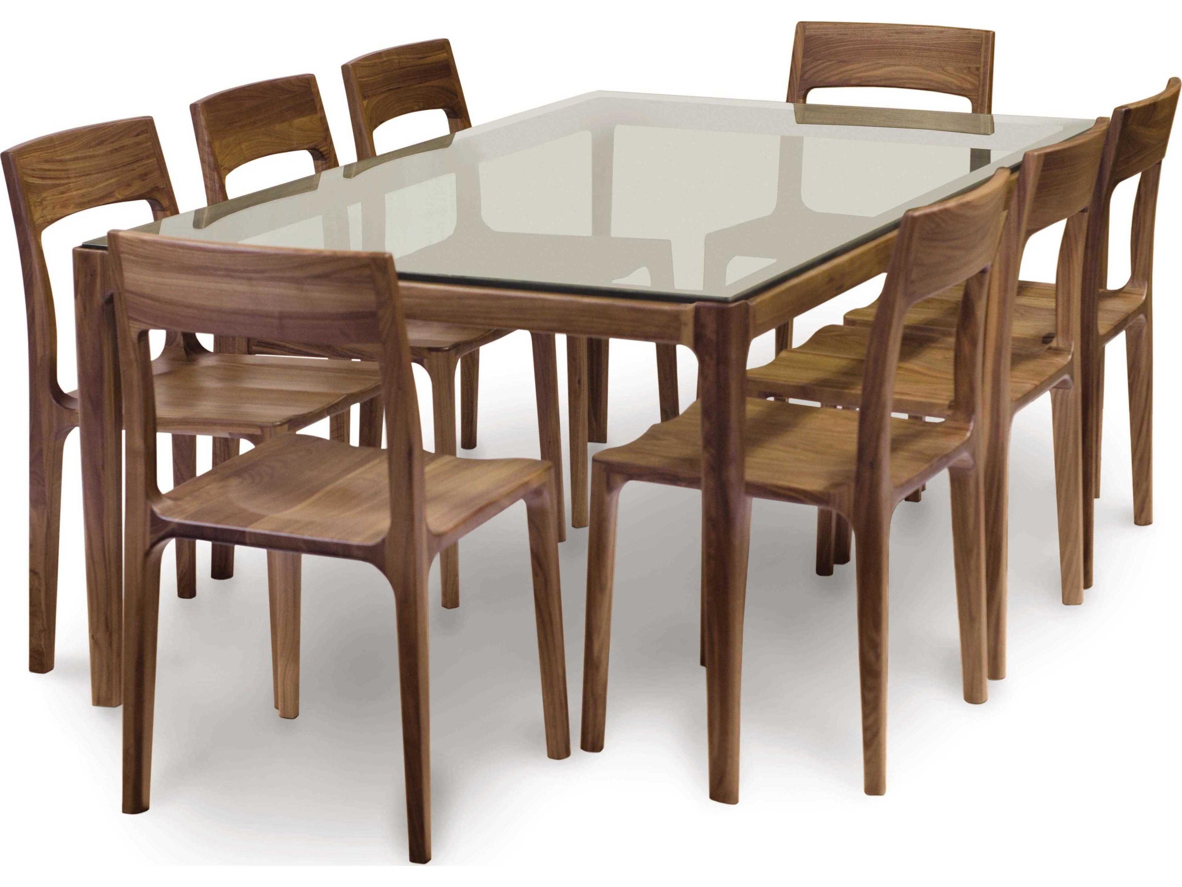 Copeland Lisse Rectangular Glass Brown Dining Table
