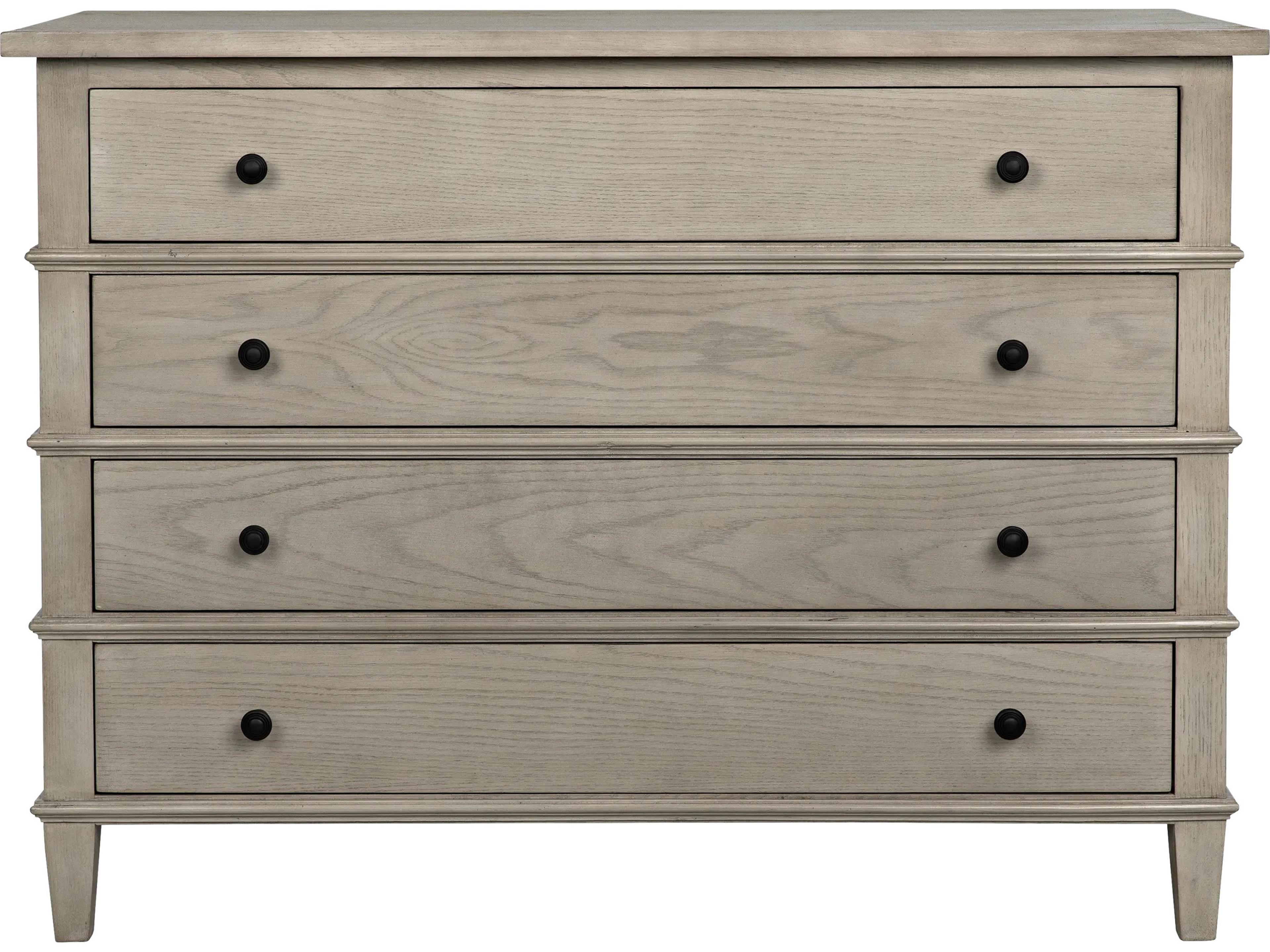 Dennis 4-Drawers Natural Oak Wood Dresser