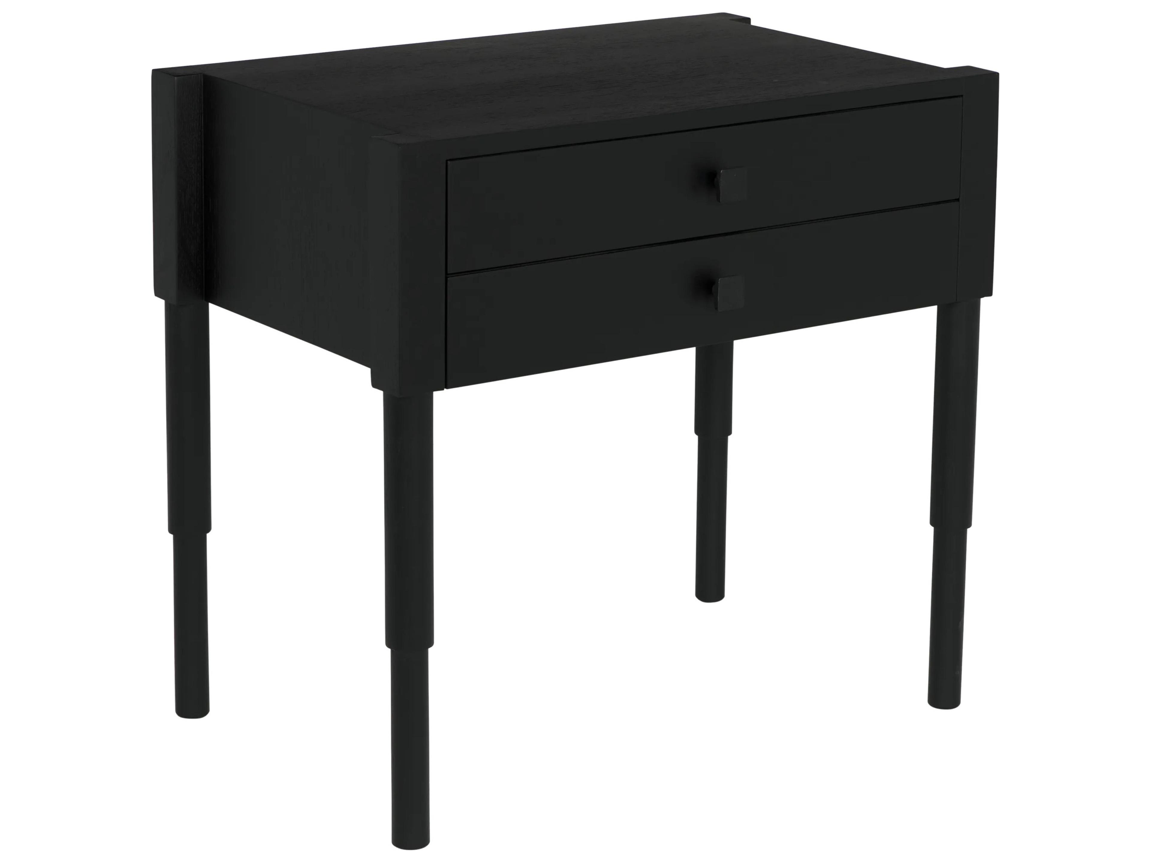 Corey 2-Drawers Oak Wood Nightstand
