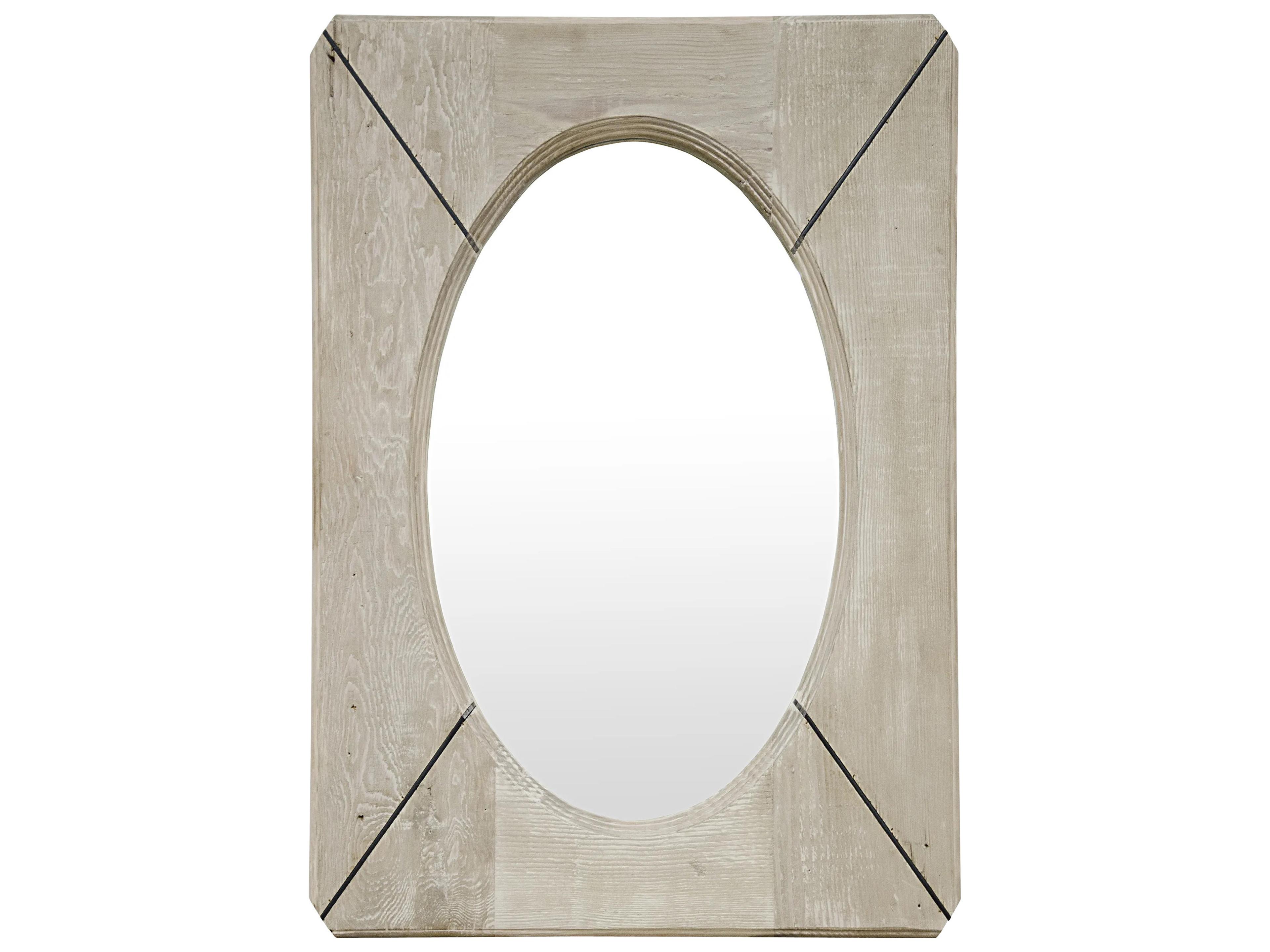 Musas Grey Wash Wall Mirror Oval
