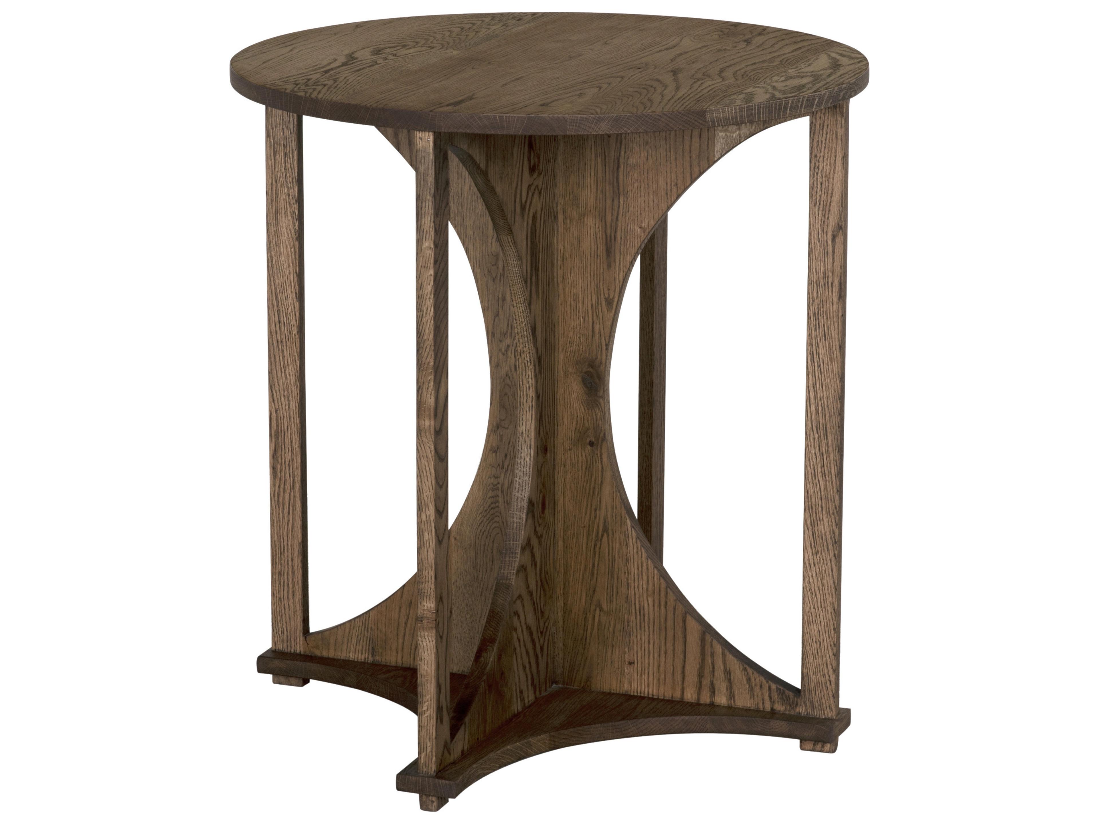 Tracy Round Wood Whiskey End Table