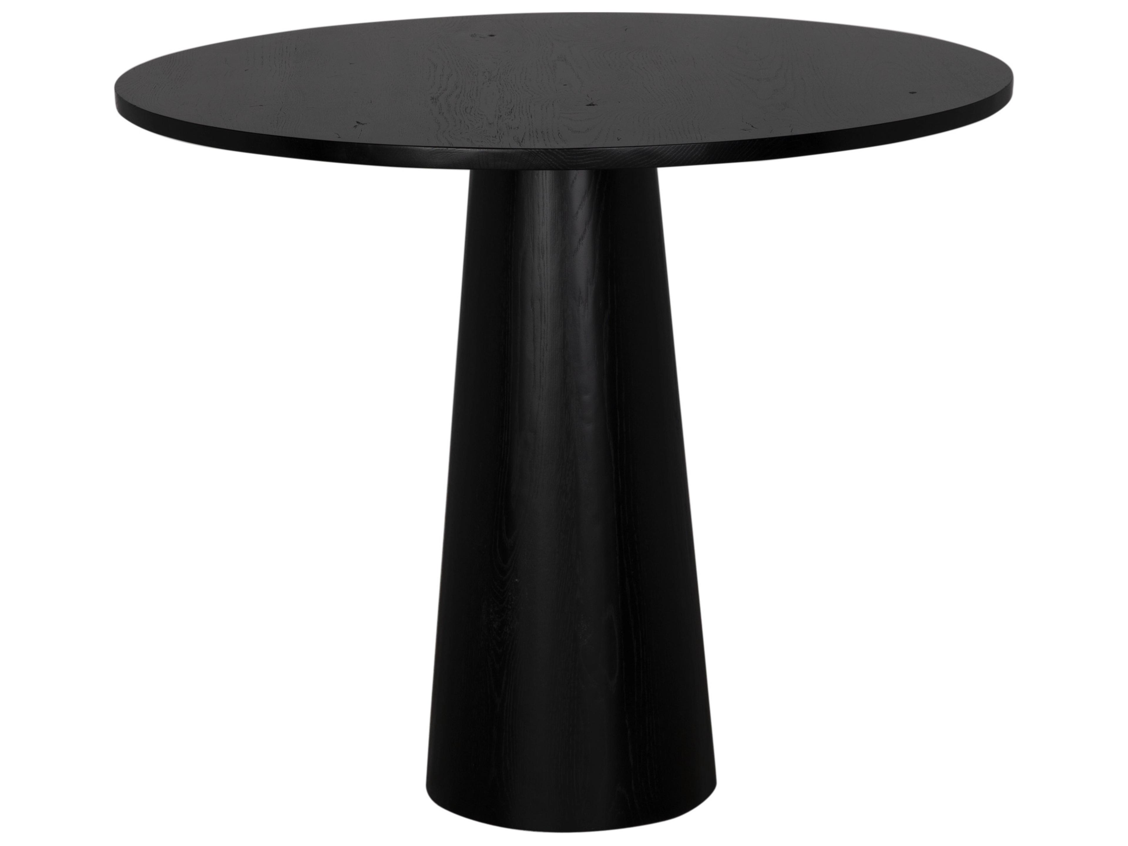 Ed Round Wood Black End Table