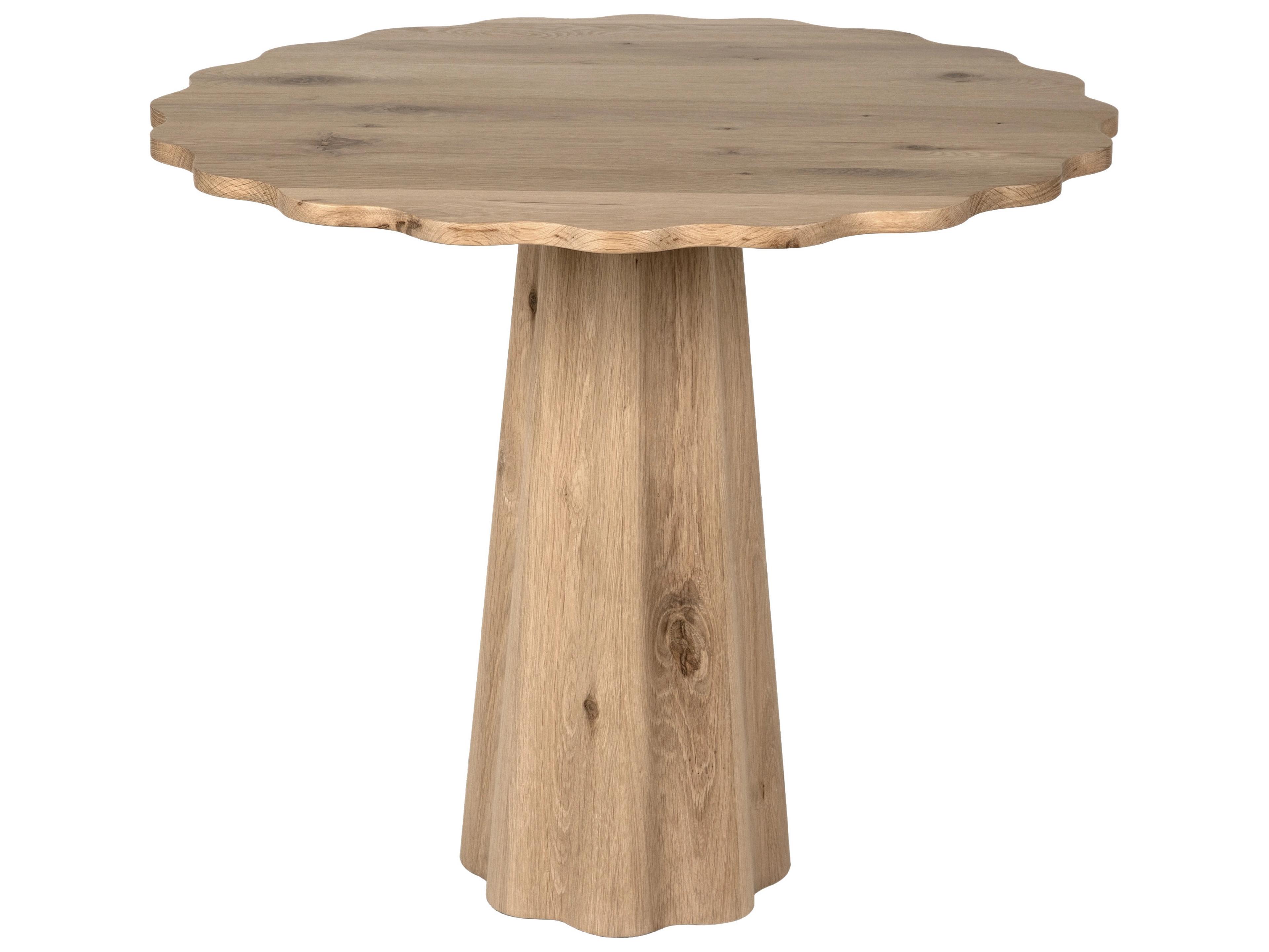 Julianne Round Wood Chai End Table