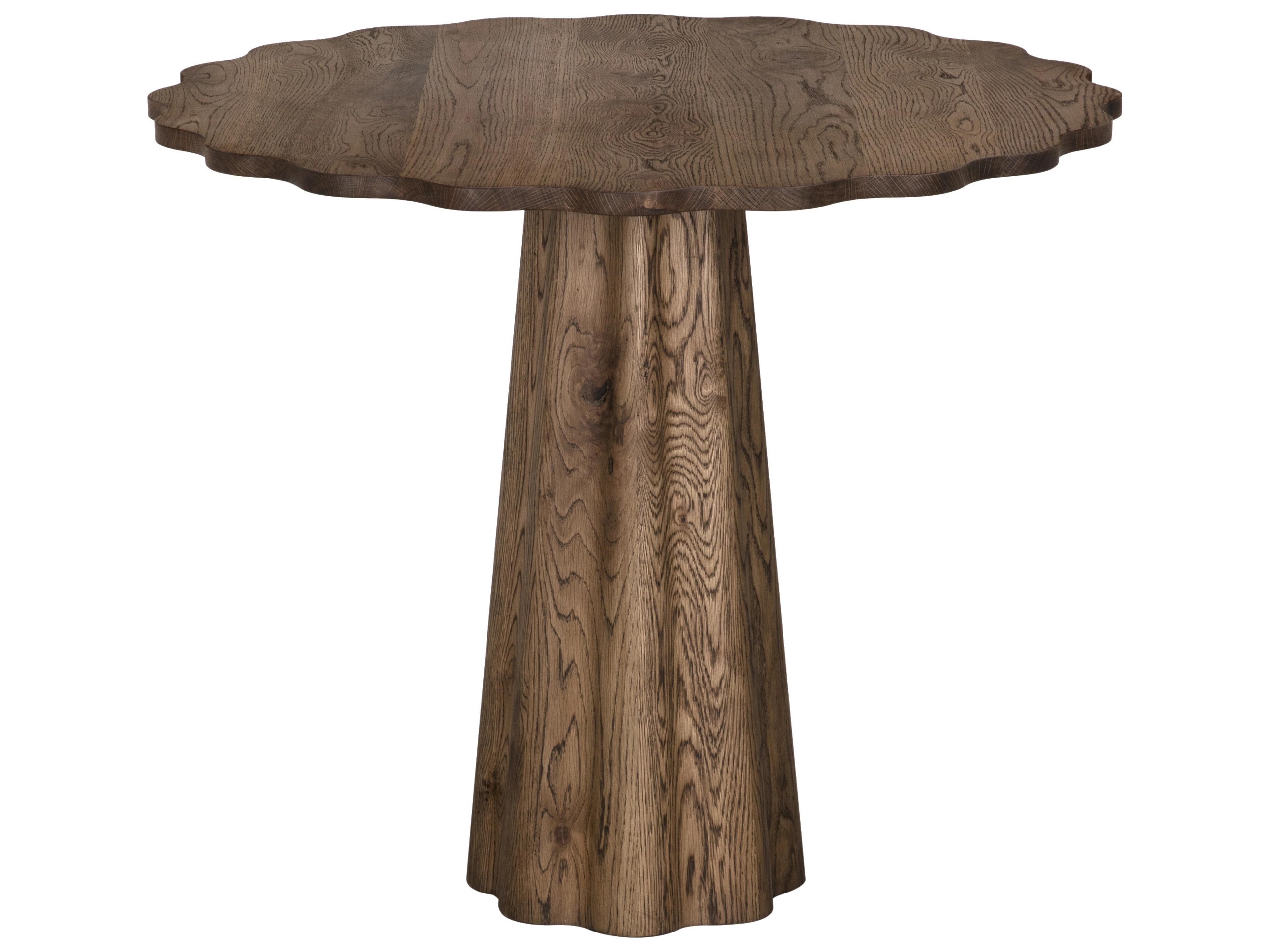 Julianne Round Wood Whiskey End Table