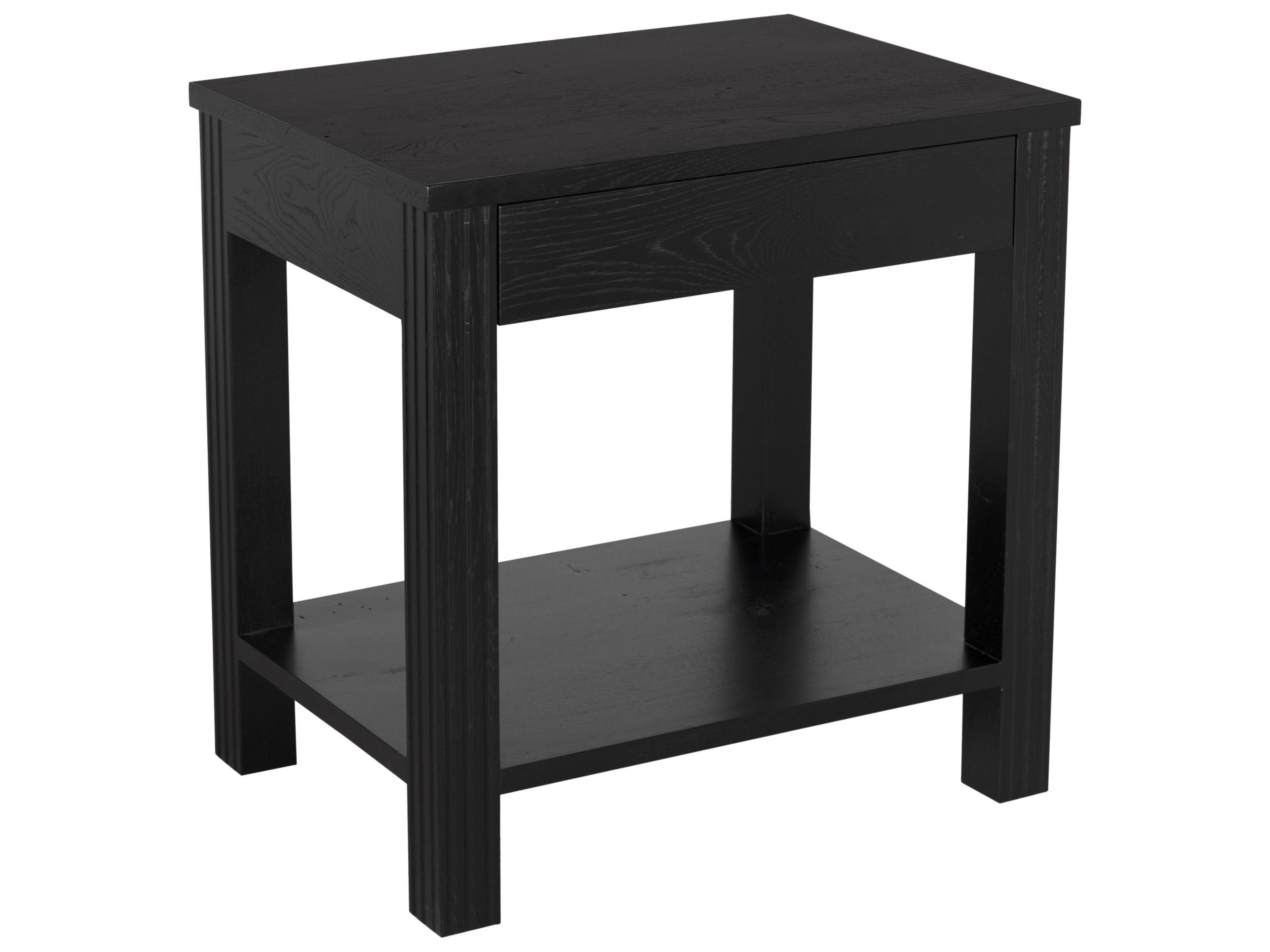 Emily Rectangular Wood Black End Table