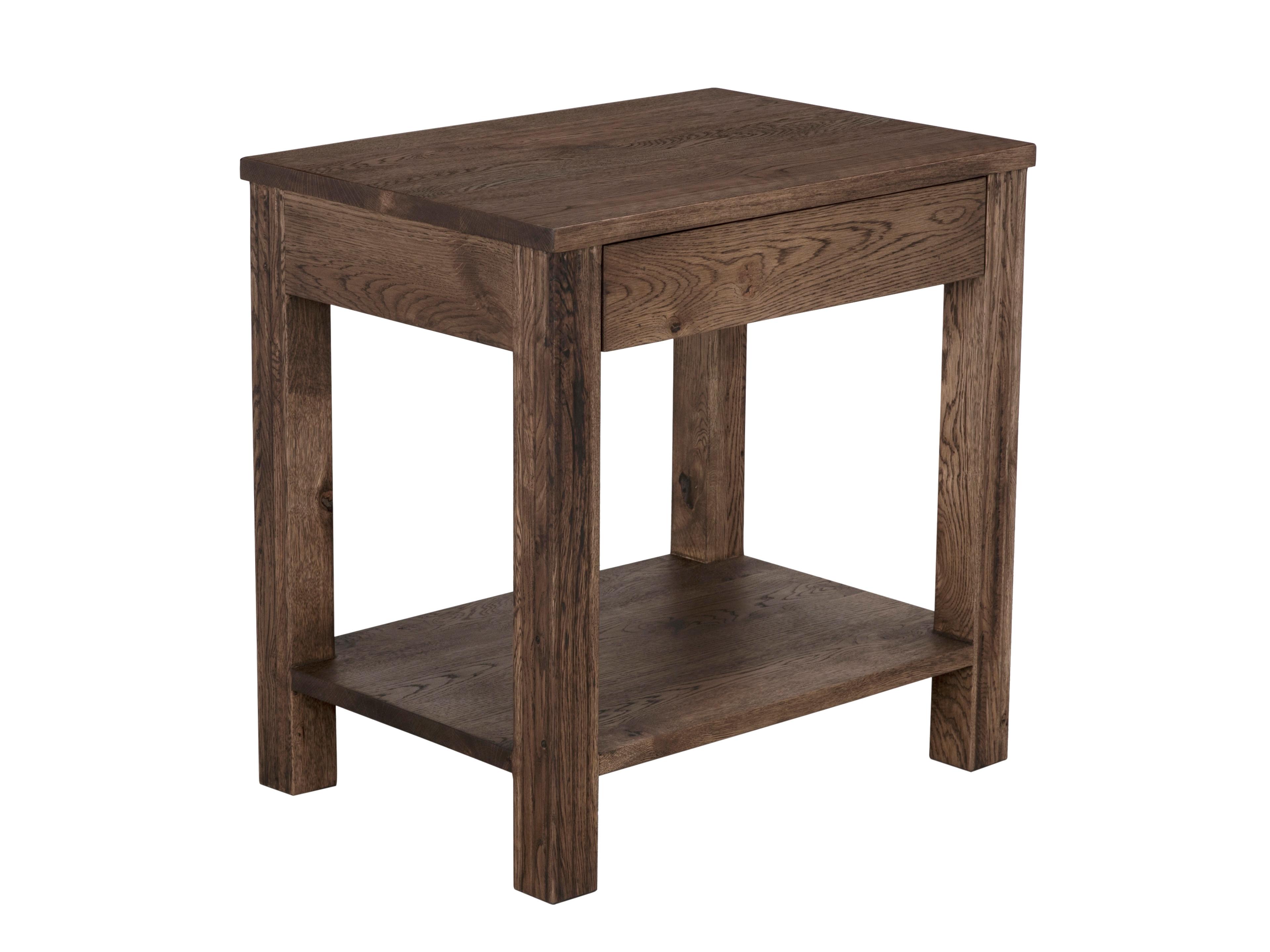 Emily Rectangular Wood Whiskey End Table