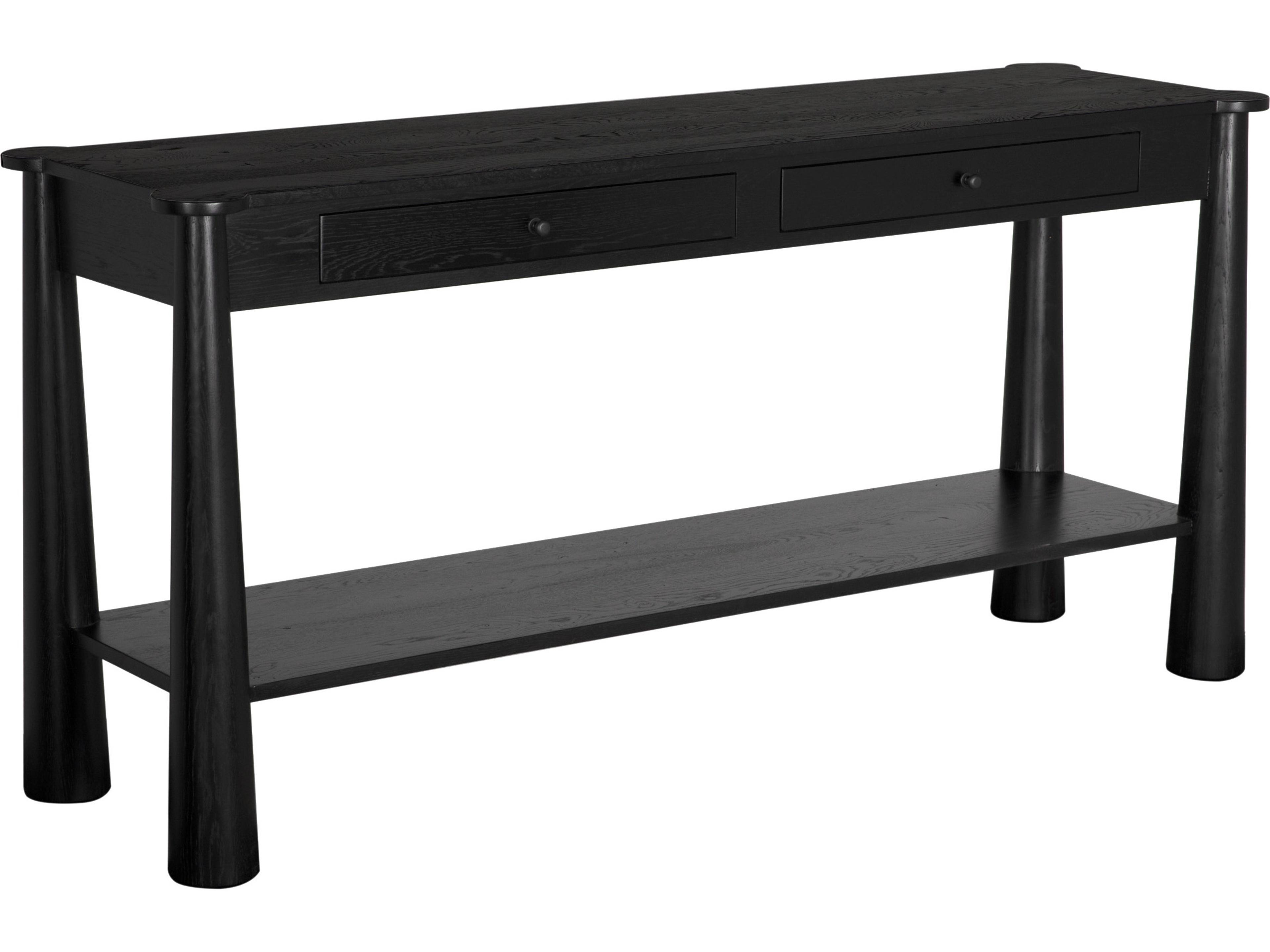 Telluride Rectangular Wood Black Console Table