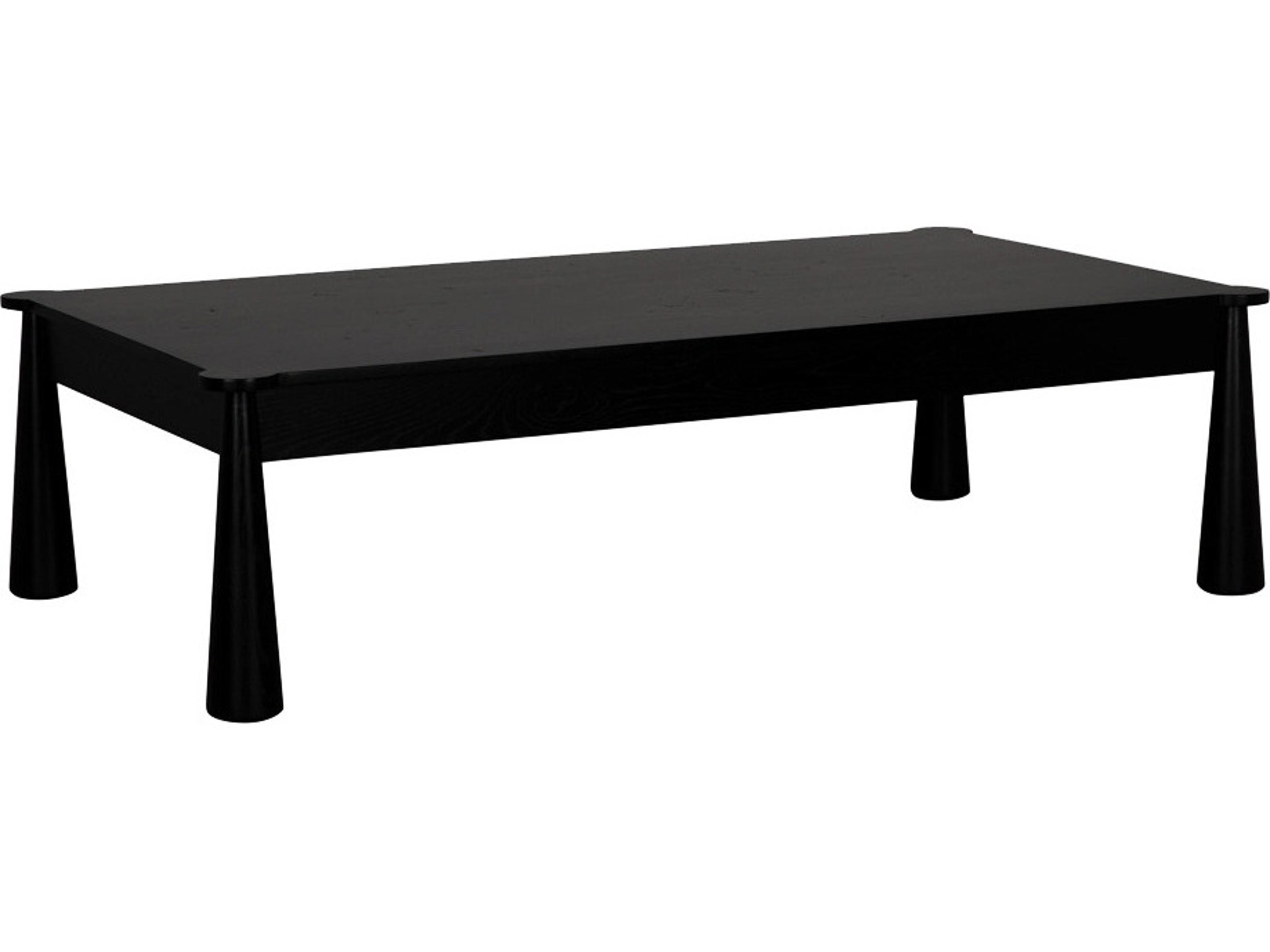 Telluride Rectangular Wood Black Coffee Table