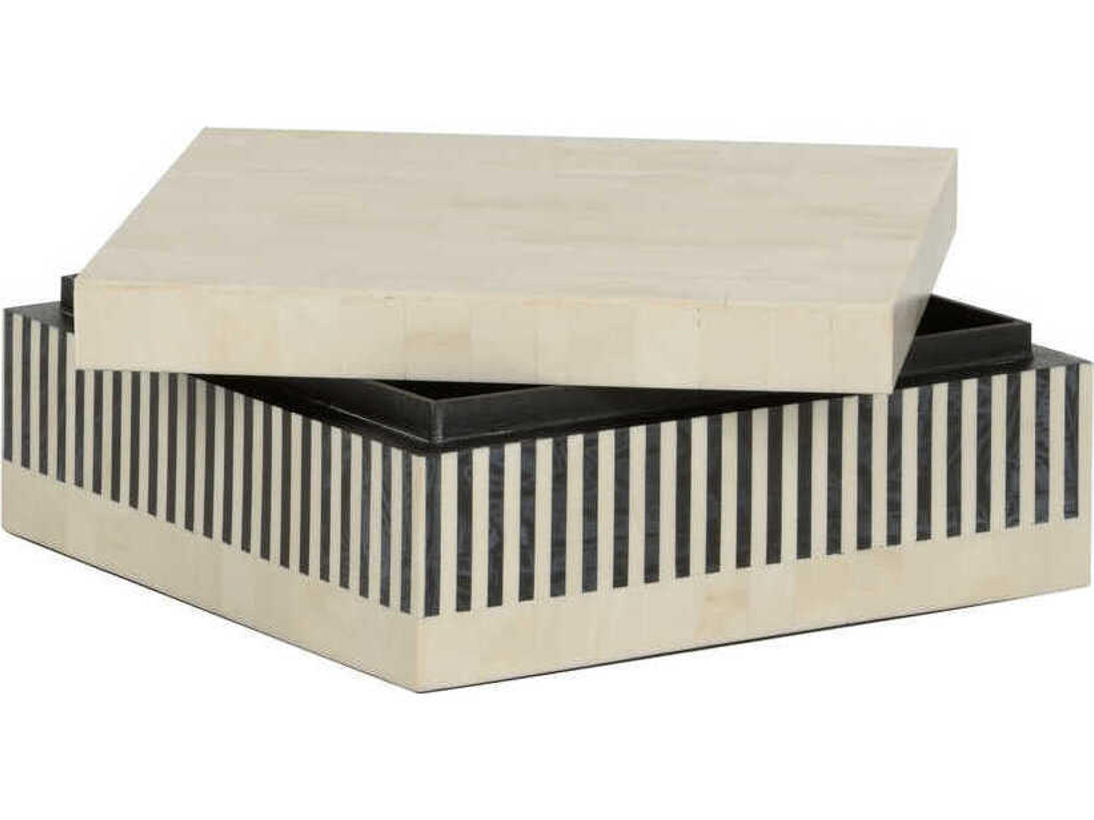 Chelsea House Howell Natural Black White Storage Box