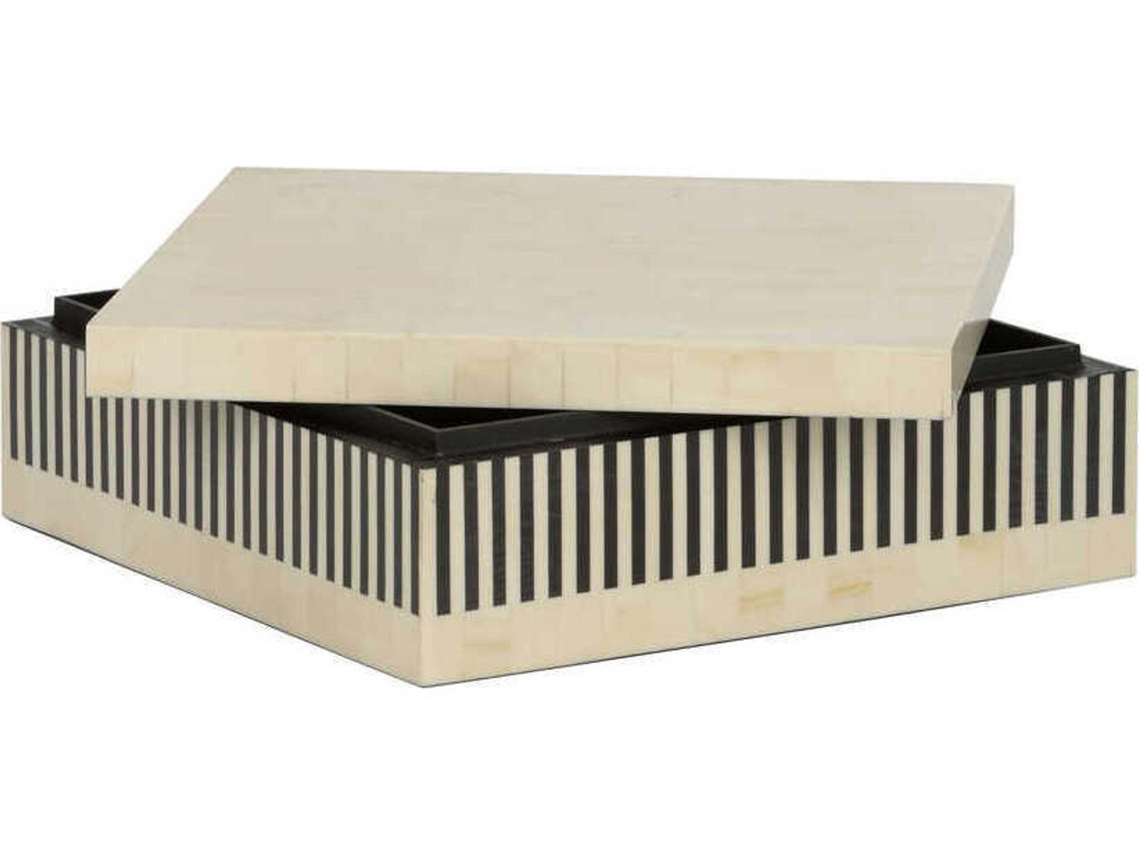 Chelsea House Howell Natural Black White Storage Box