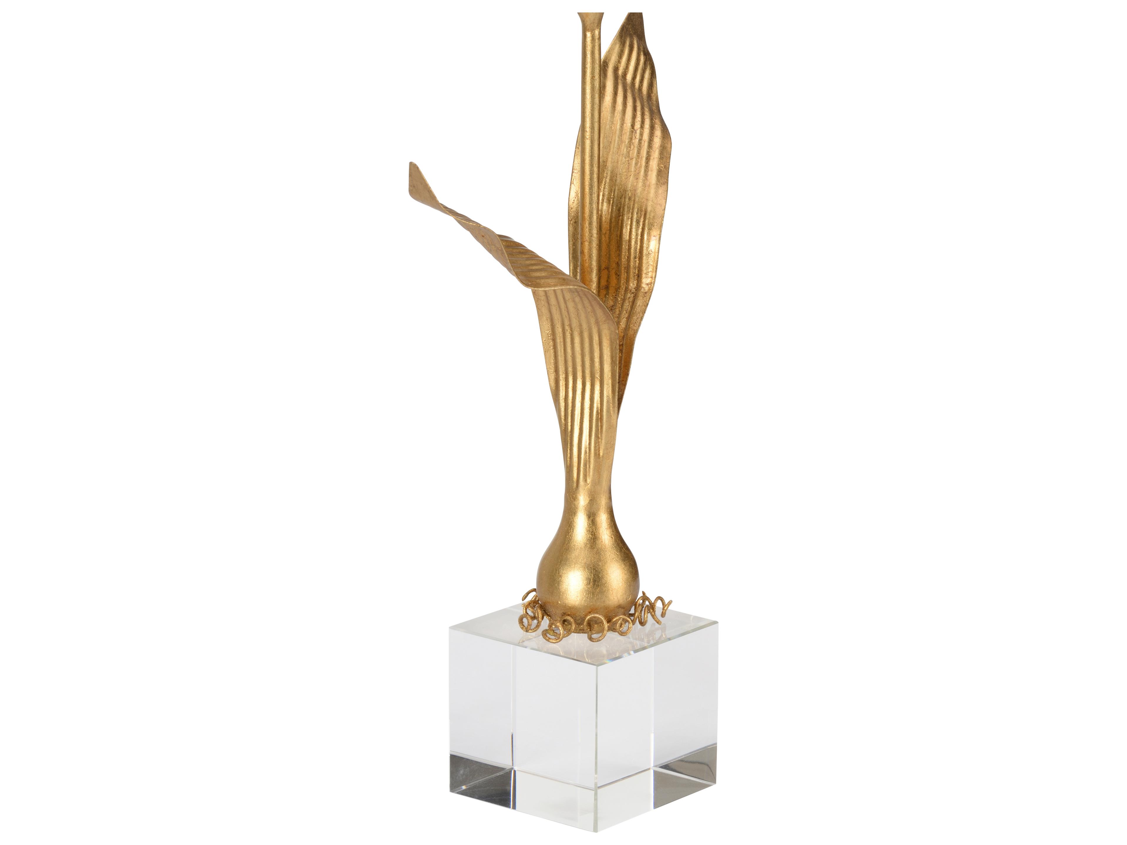 Chelsea House Misc Darwin Tulip On Stand Gold White Cream Vase