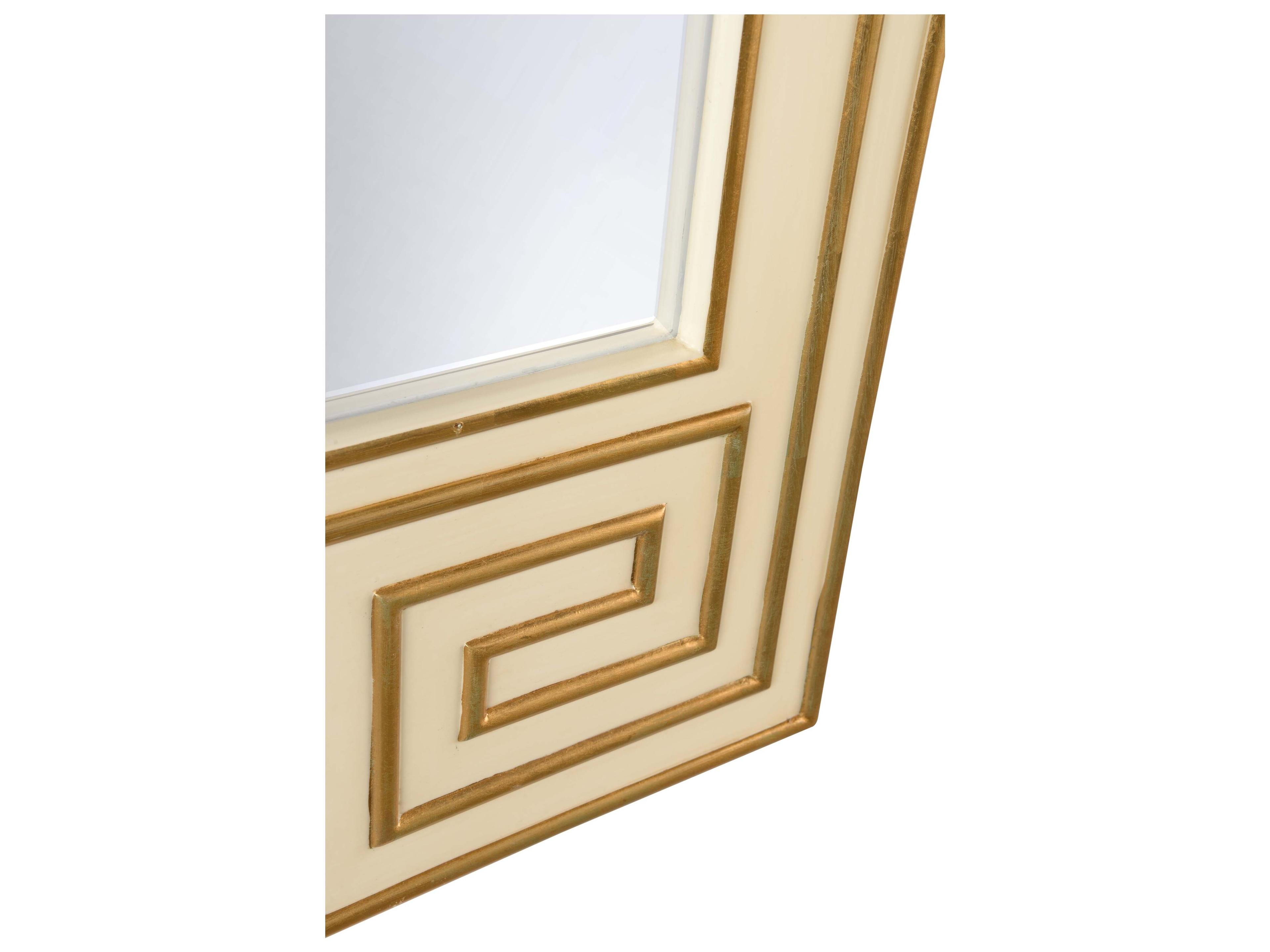 Chelsea House Bradshaw Orrell Greek Hall Brown White Cream Gold Wall Mirror Rectangular