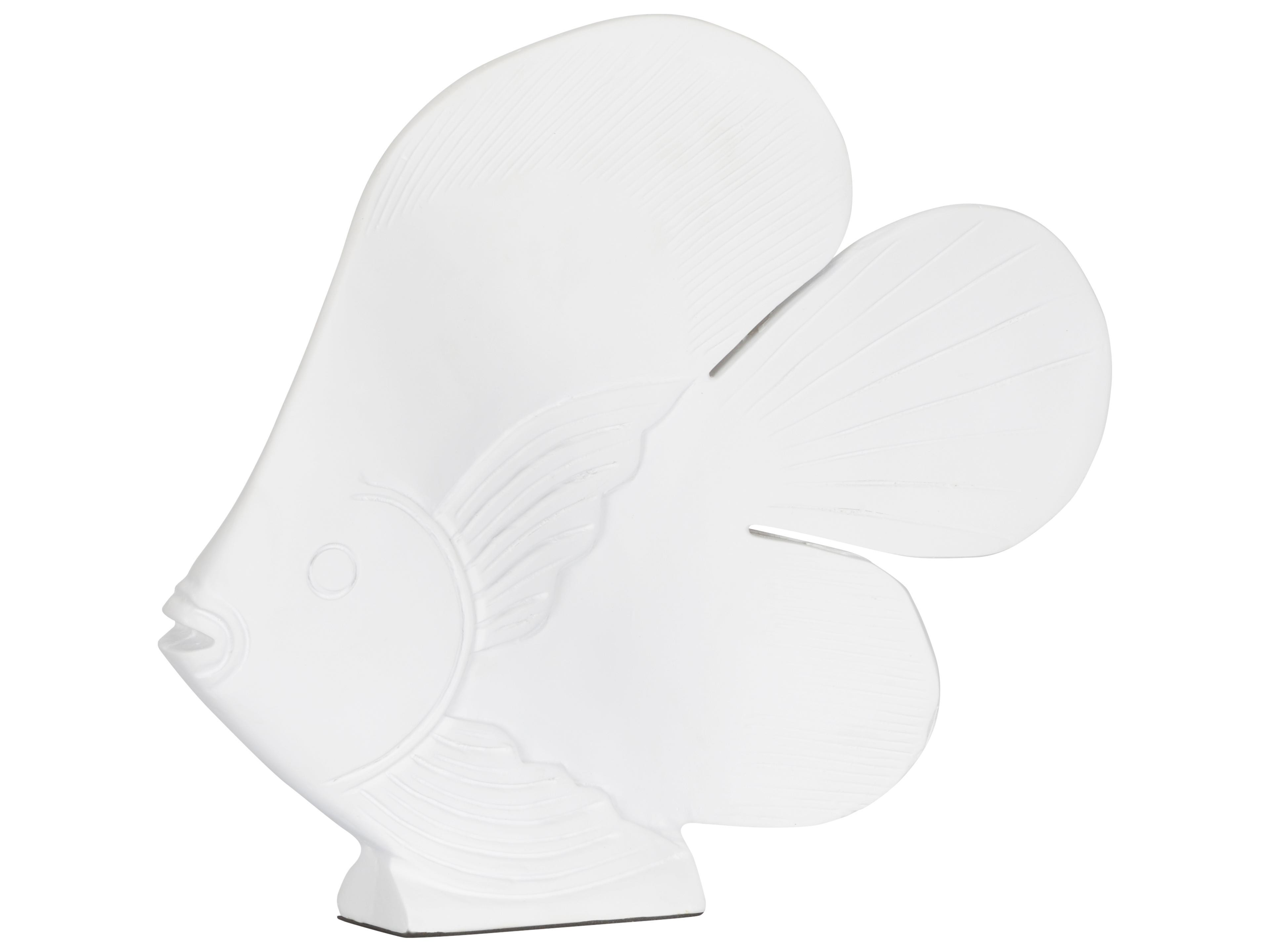 Misc Angel Fish White Cream Sculpture