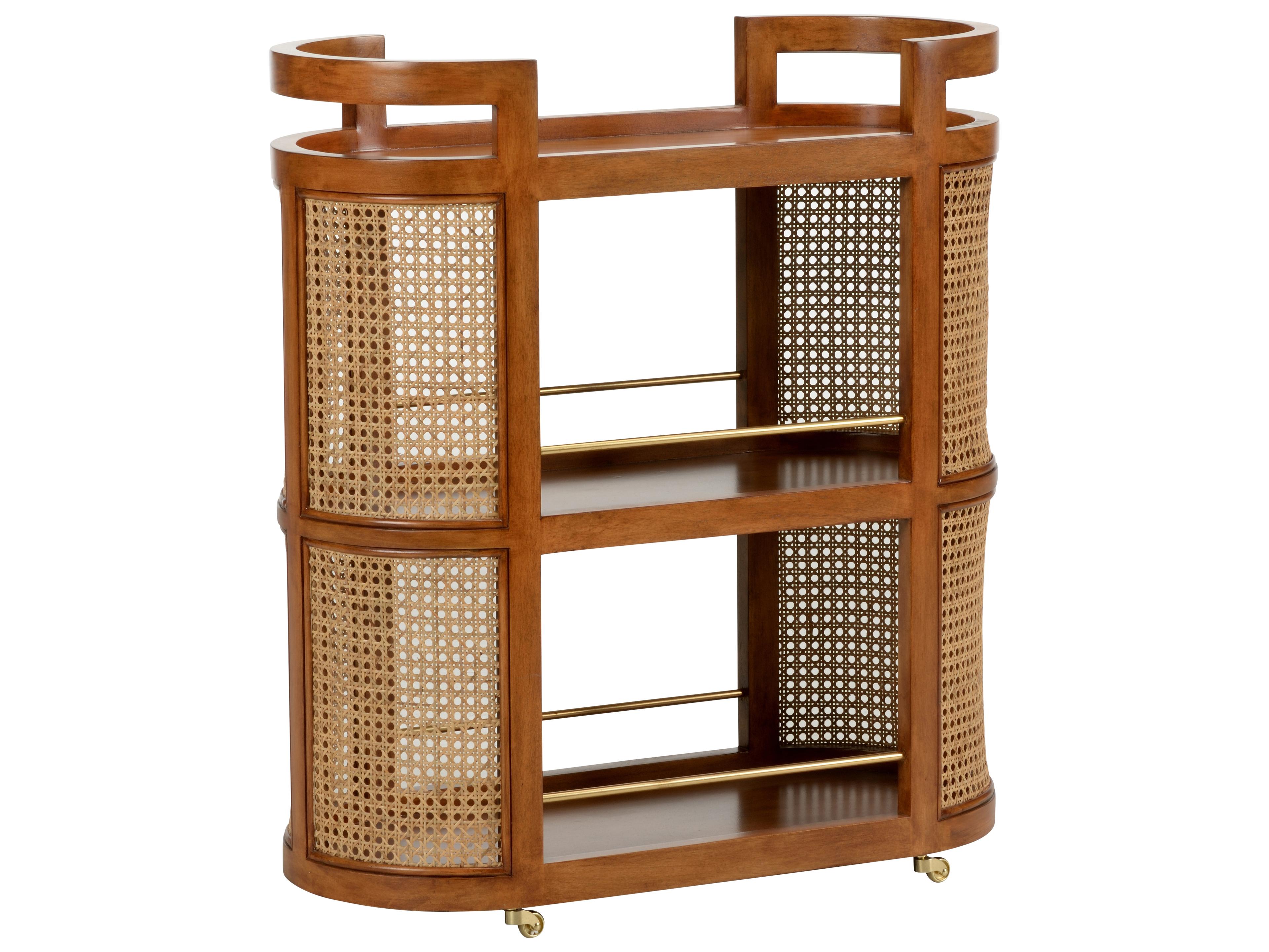 Misc Wood Brown Gold Bar Cart
