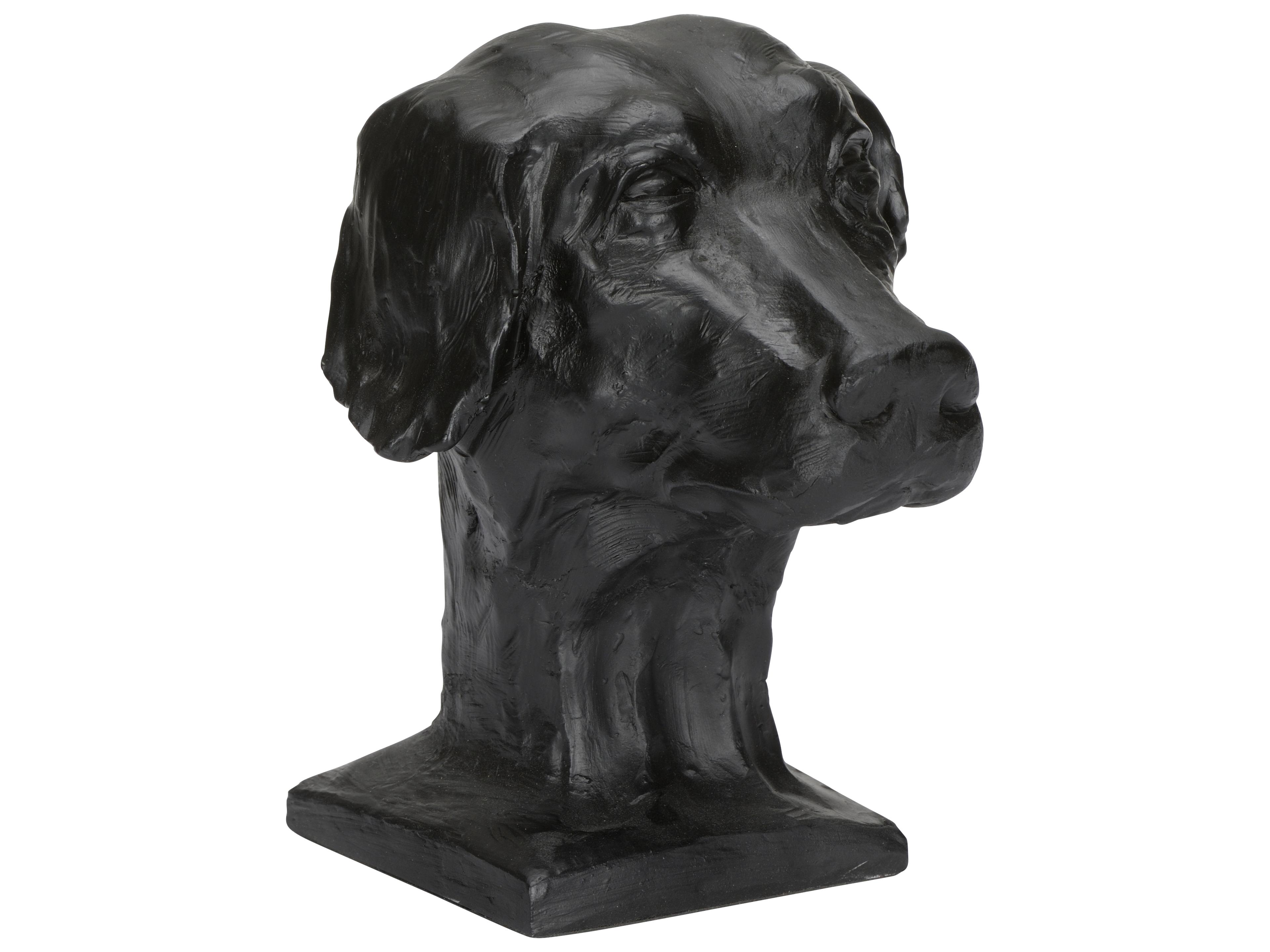 Chelsea House Bill Cain Dog White Cream Black Sculpture