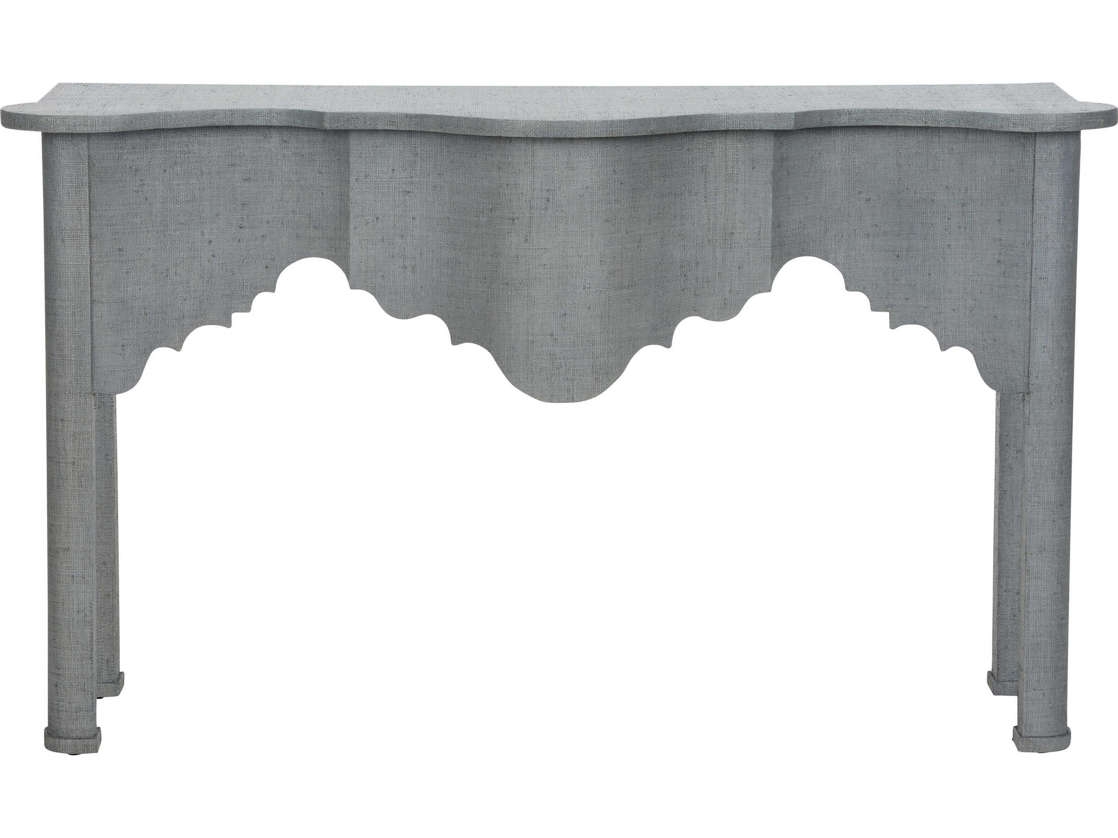 Chelsea House Jamie Merida Rattan Blue Kensington Console Table