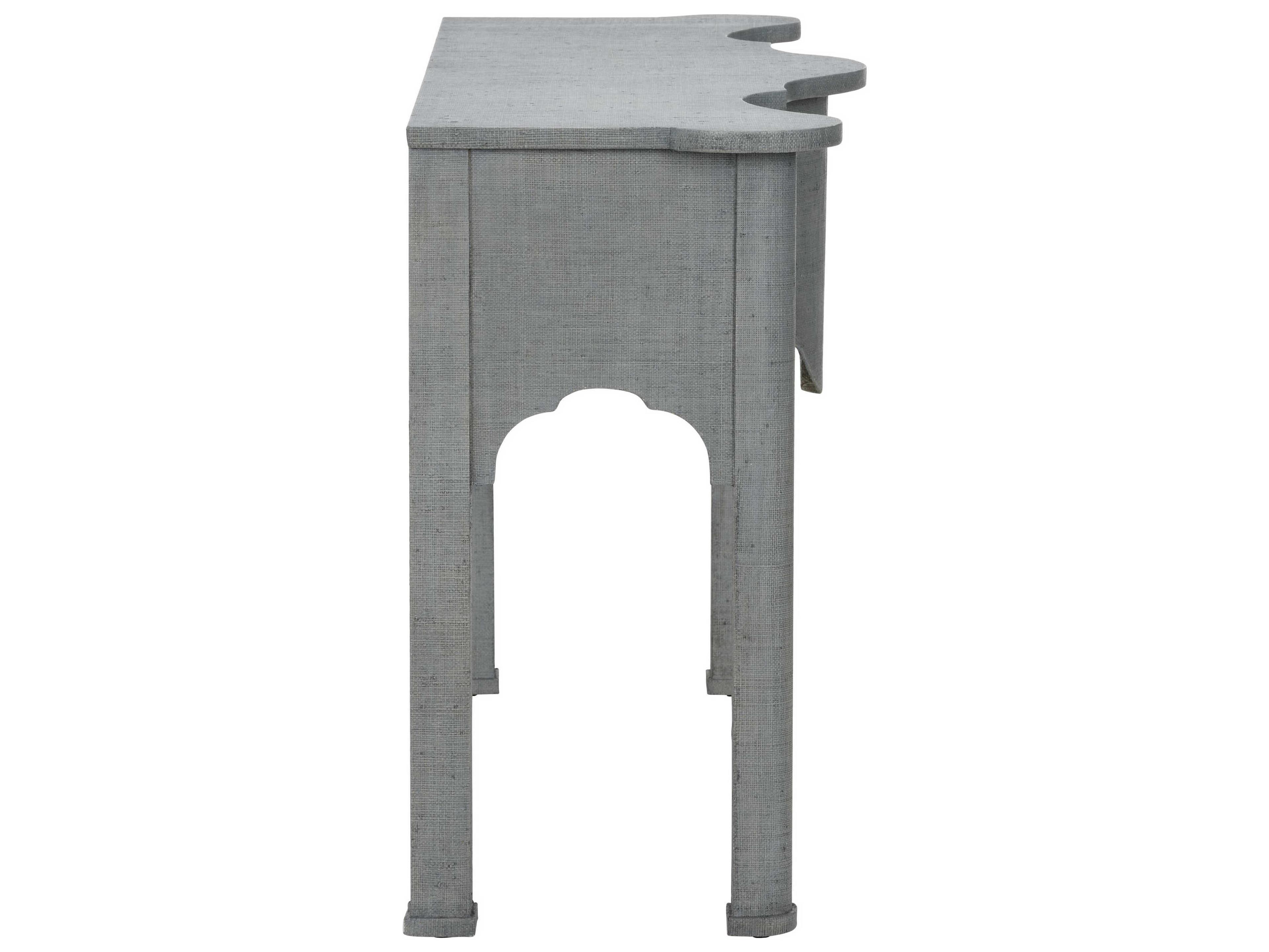 Chelsea House Jamie Merida Rattan Blue Kensington Console Table