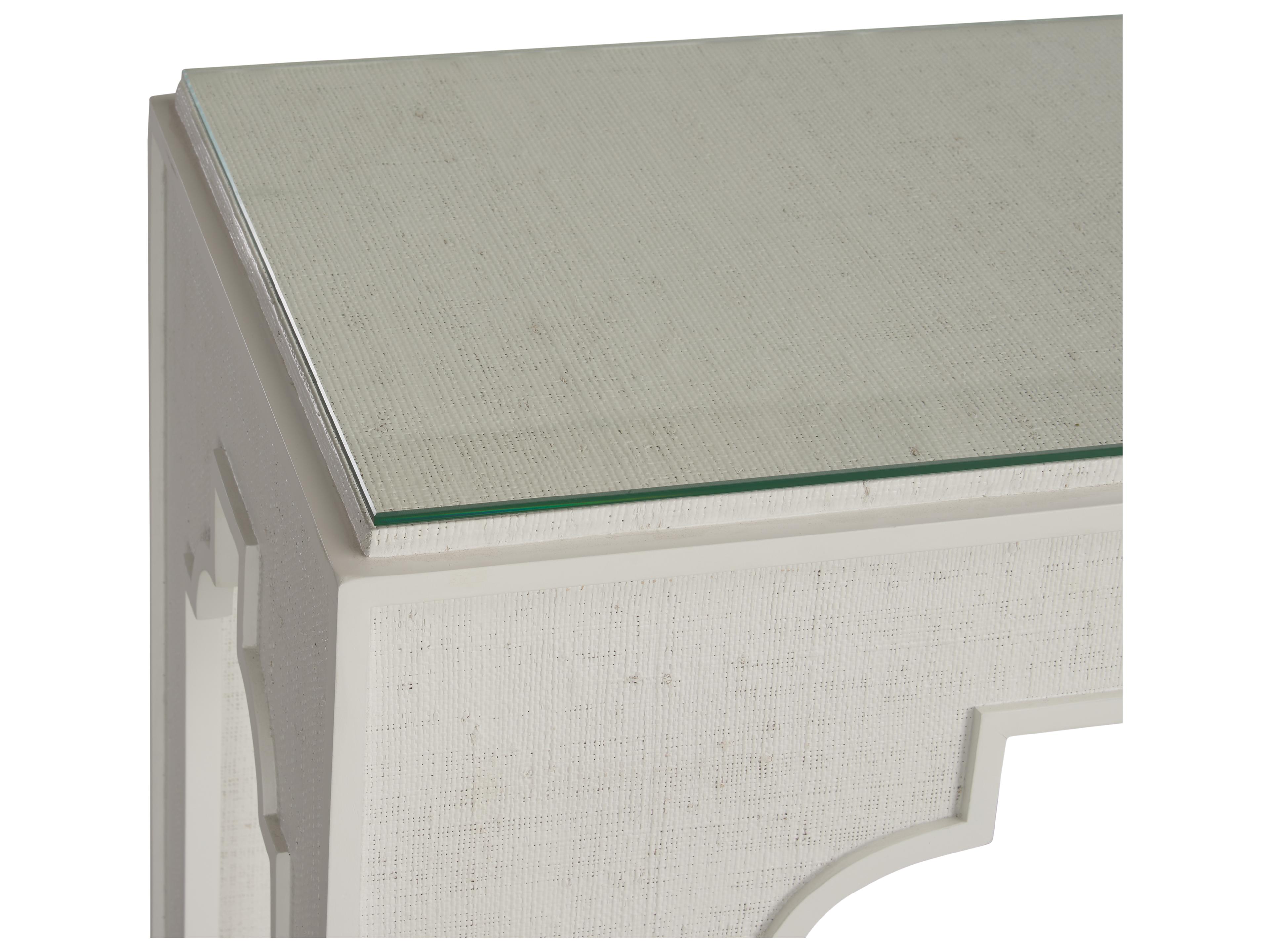 Chelsea House Rectangular Glass White Clear Console Table