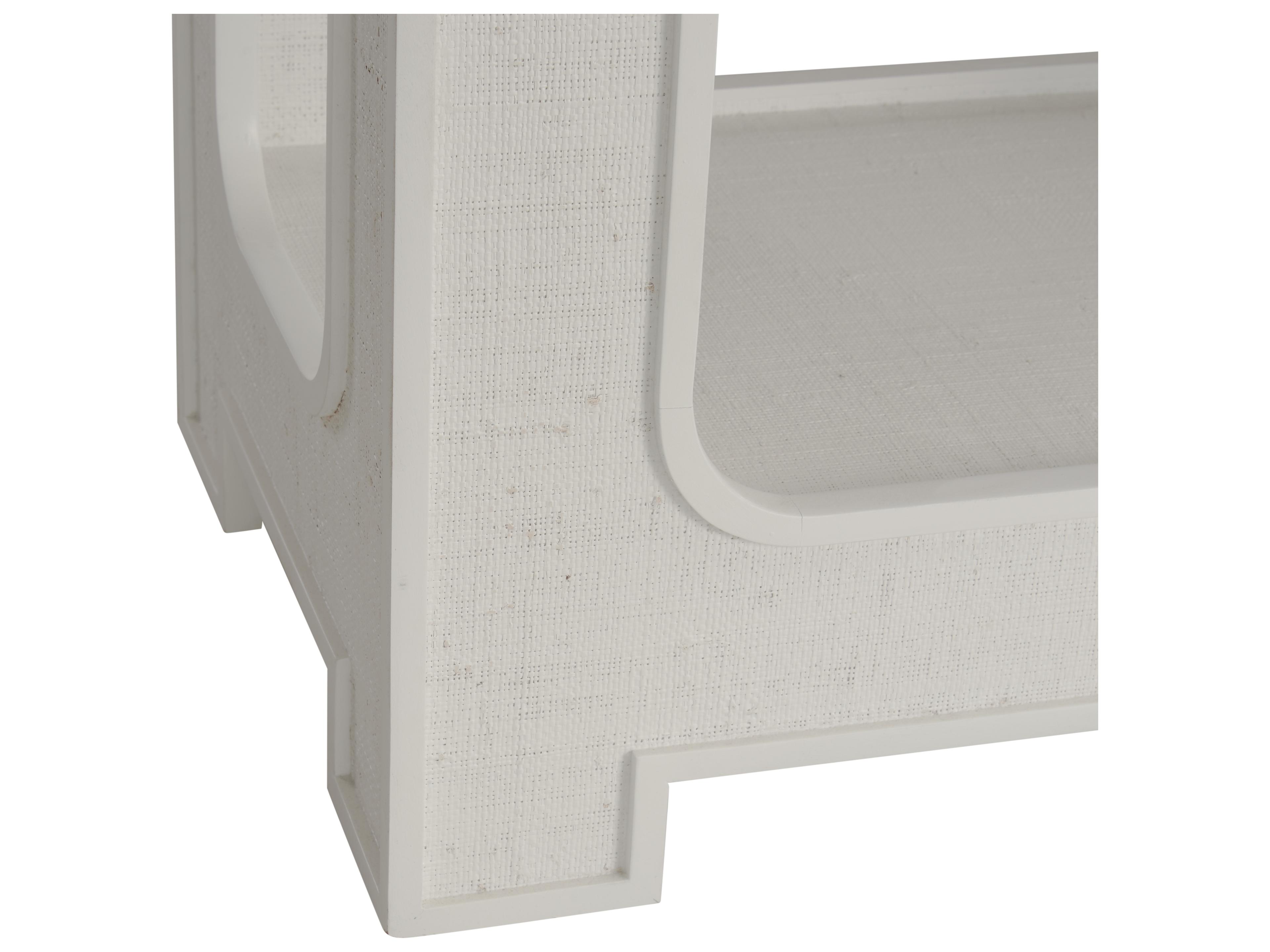 Chelsea House Rectangular Glass White Clear Console Table