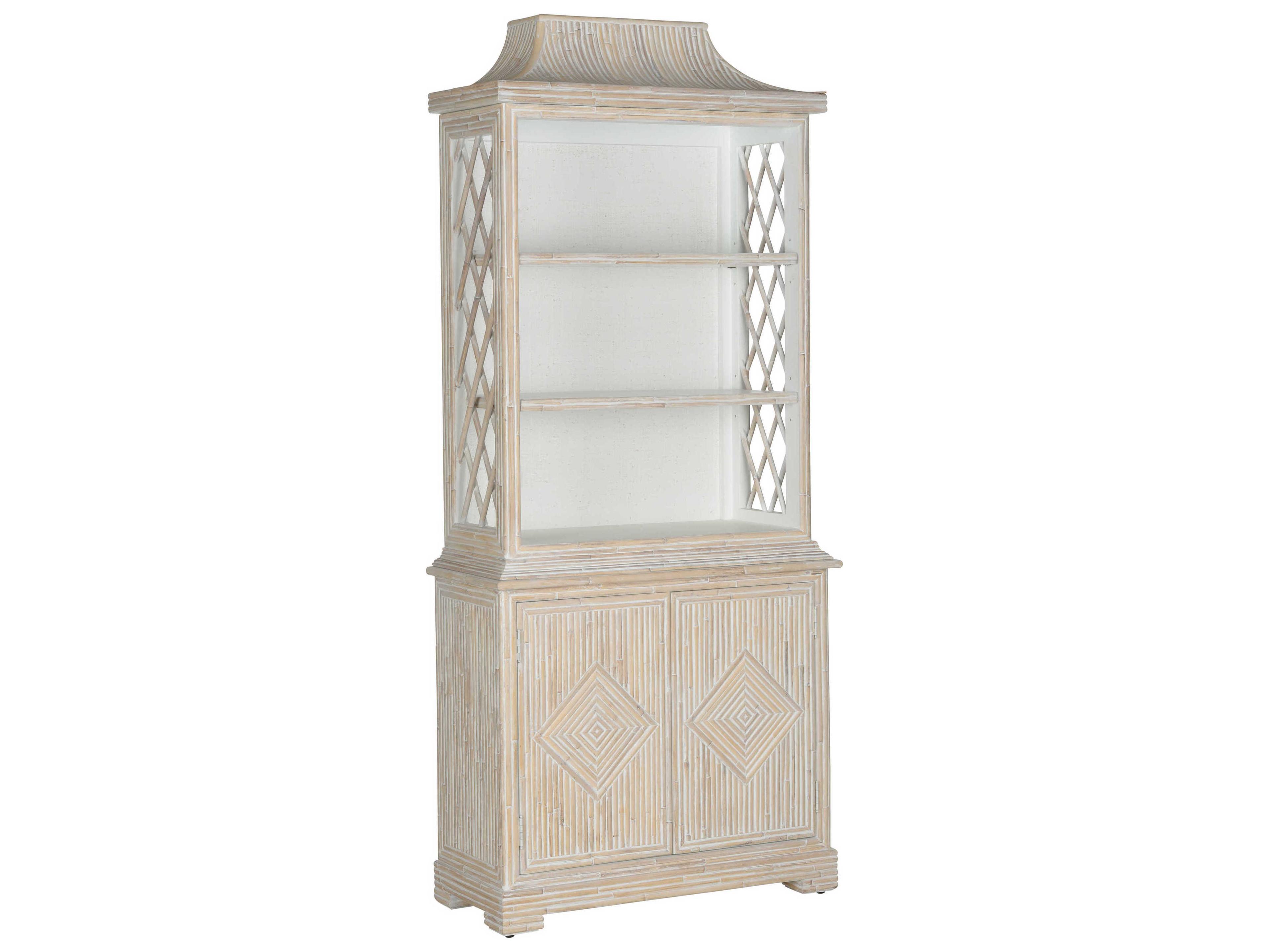 Jamie Merida Whitewashed Lyford Cay Bookcase