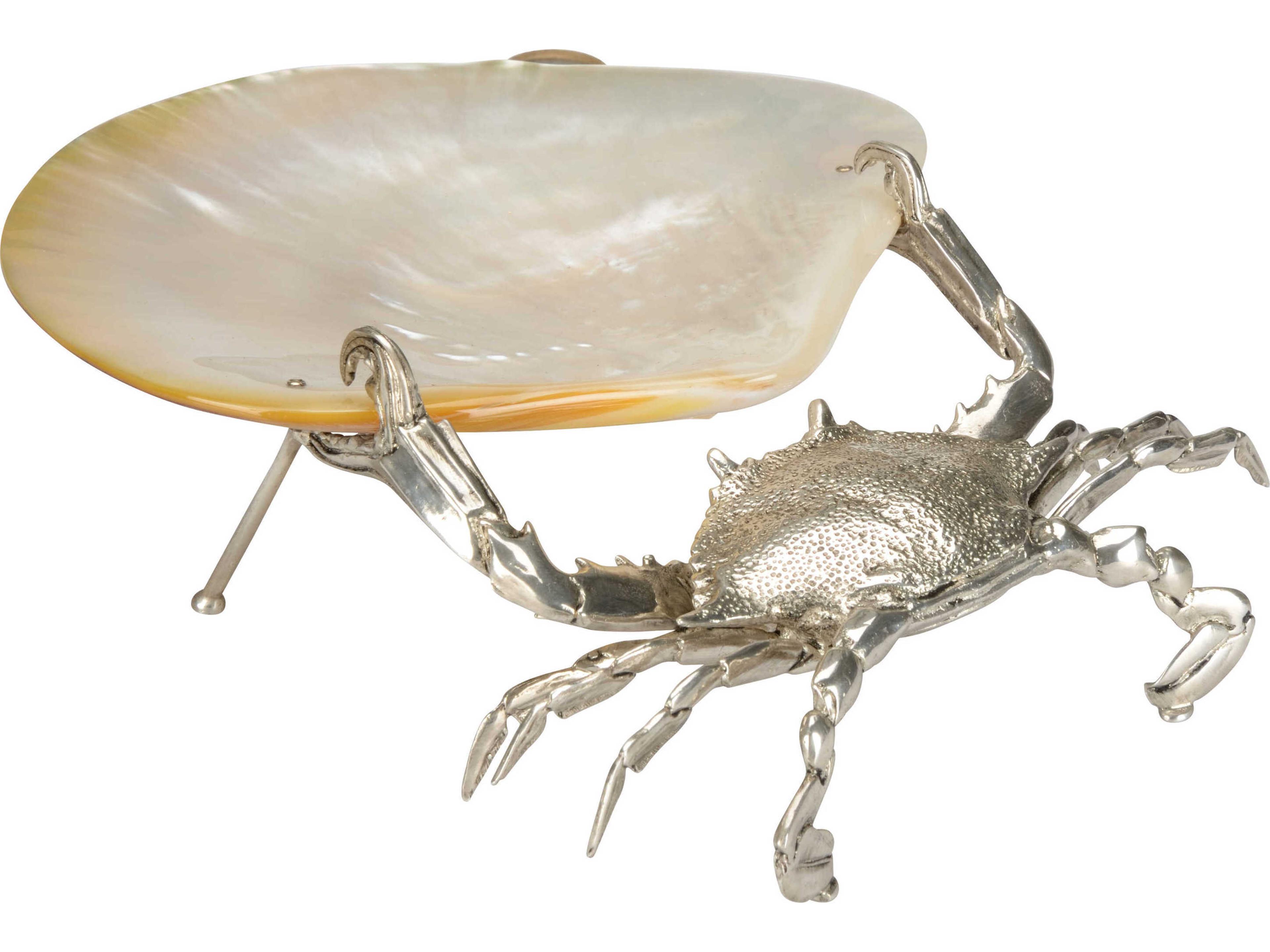 Silverplated Natural Foraging Crab