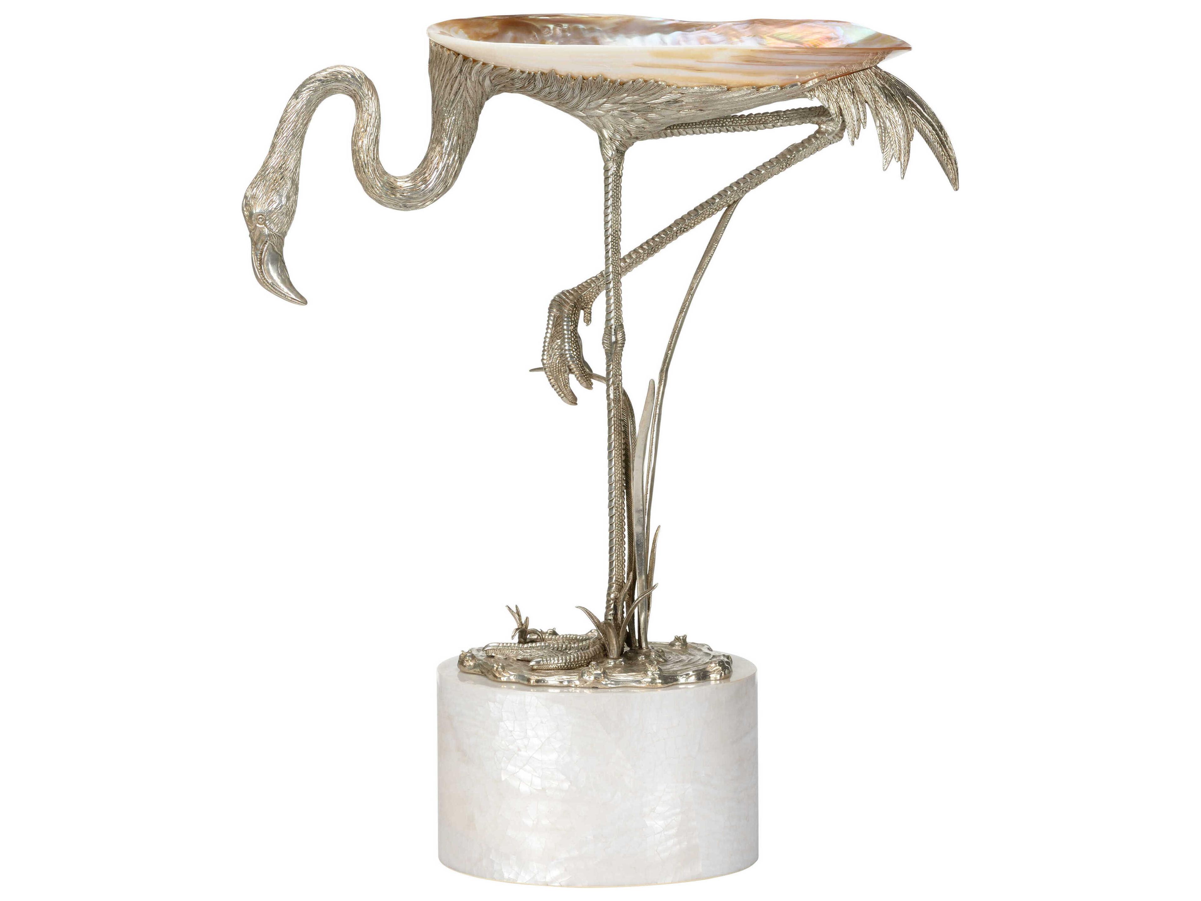 Chelsea House Silverplated Natural White Firebird