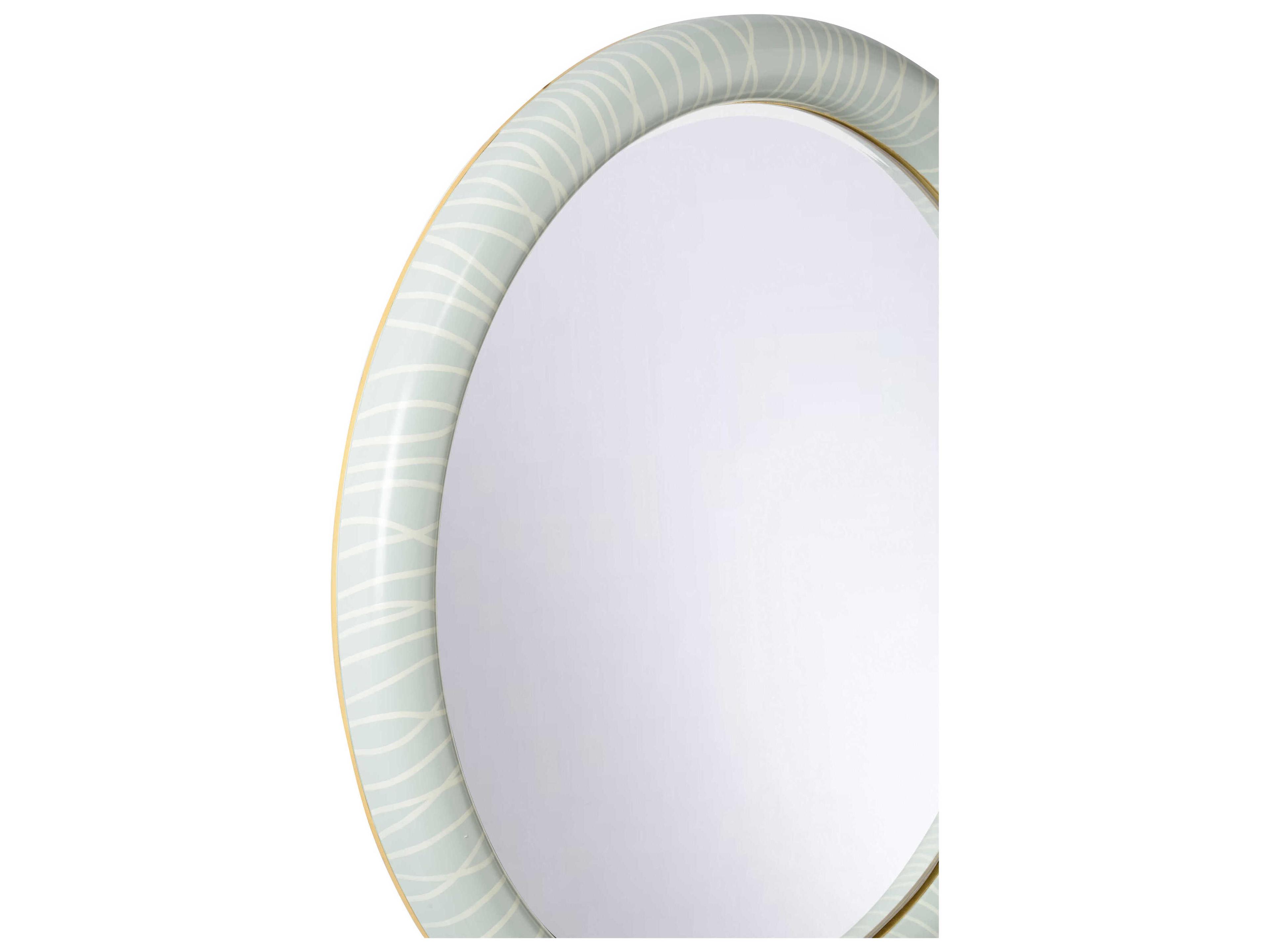 Chelsea House Shayla Copas String Along Shayla Copas Gray White Round Wall Mirror