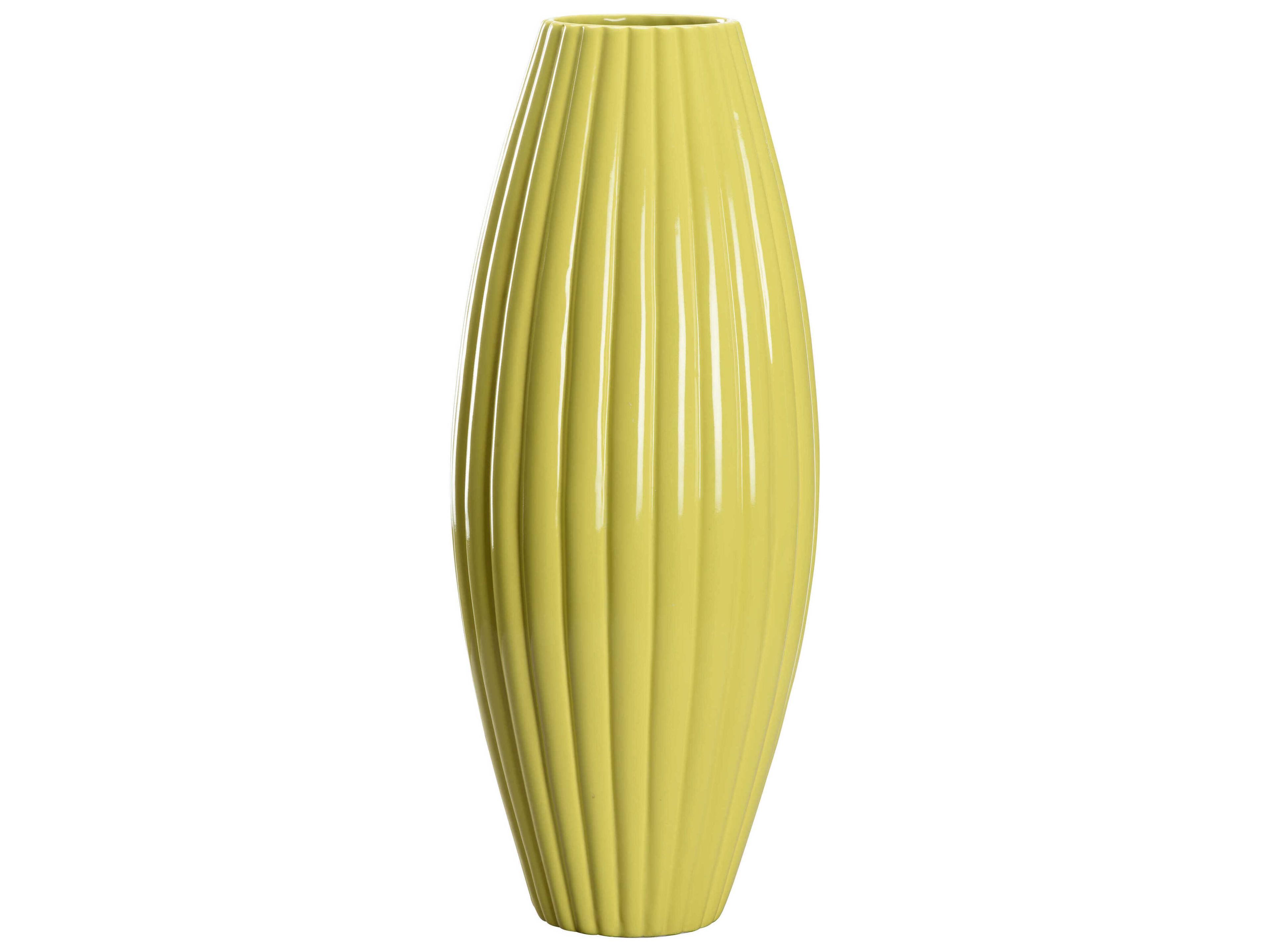 Elizabeth Wicker Yellow Aubrey Vase