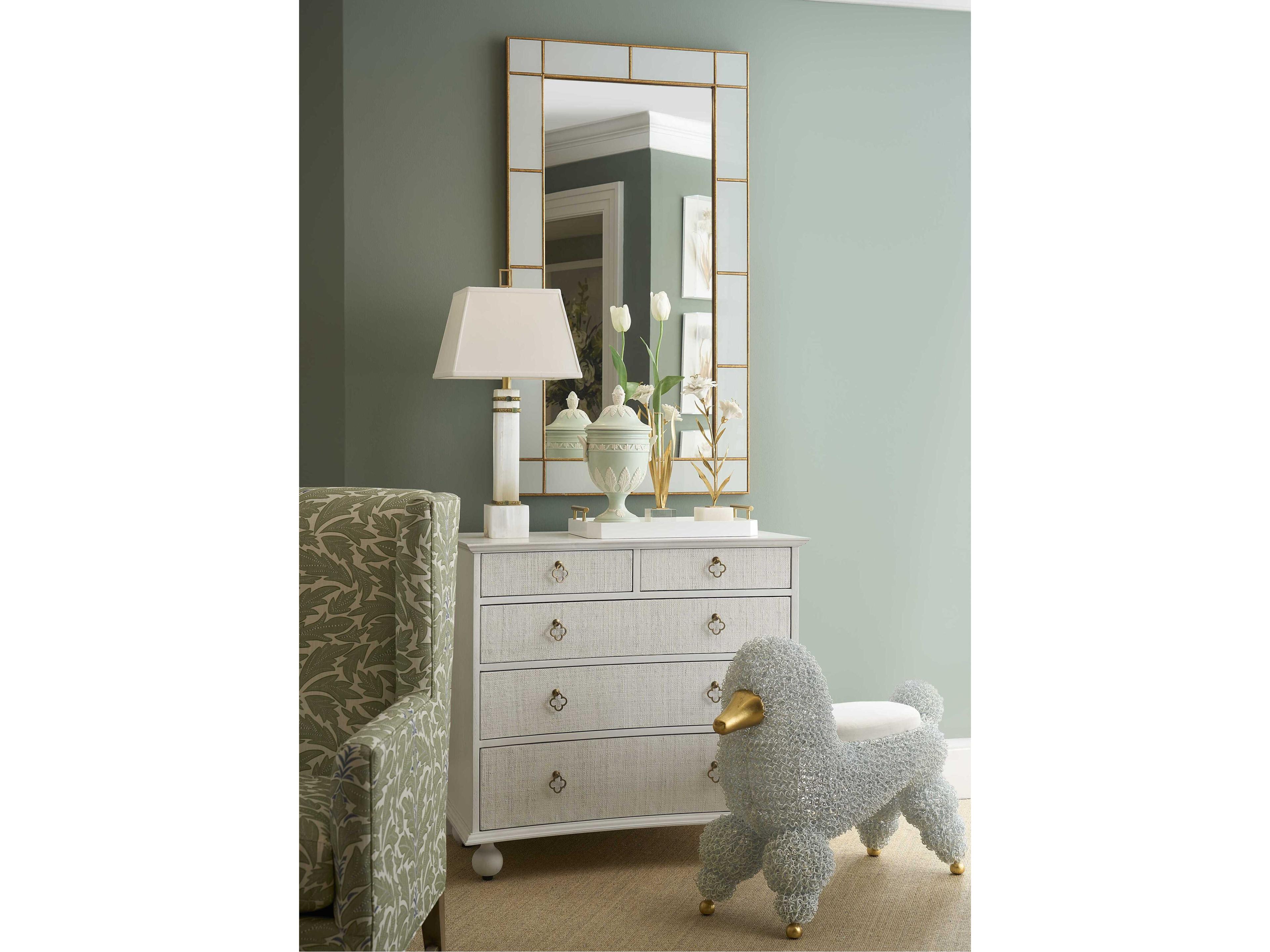 Chelsea House White Gold Leaf Carnation on Alabaster Stand