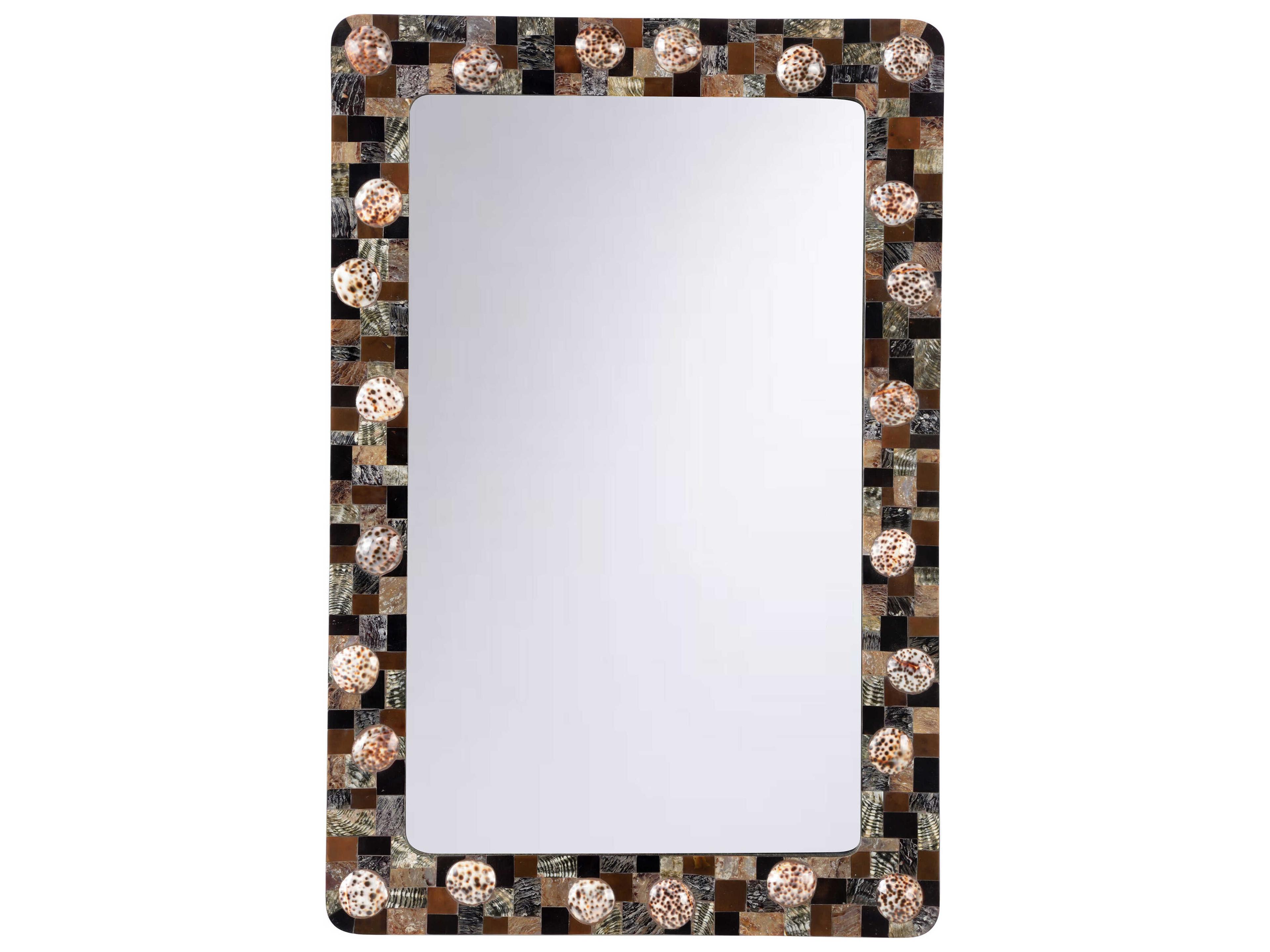 Chelsea House Mariel Natural Brown Rectangular Wall Mirror