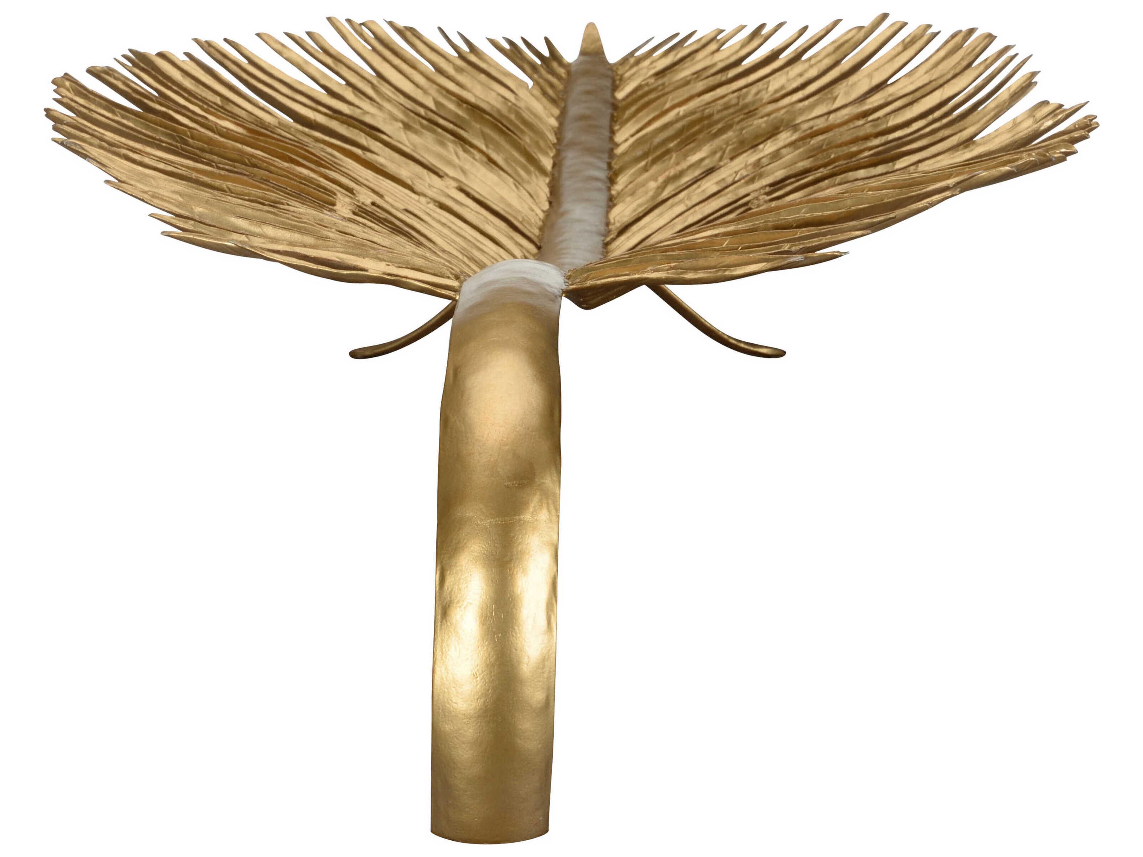 Chelsea House Metallic Gold Palm Leaf Fruit Decorative Bowl