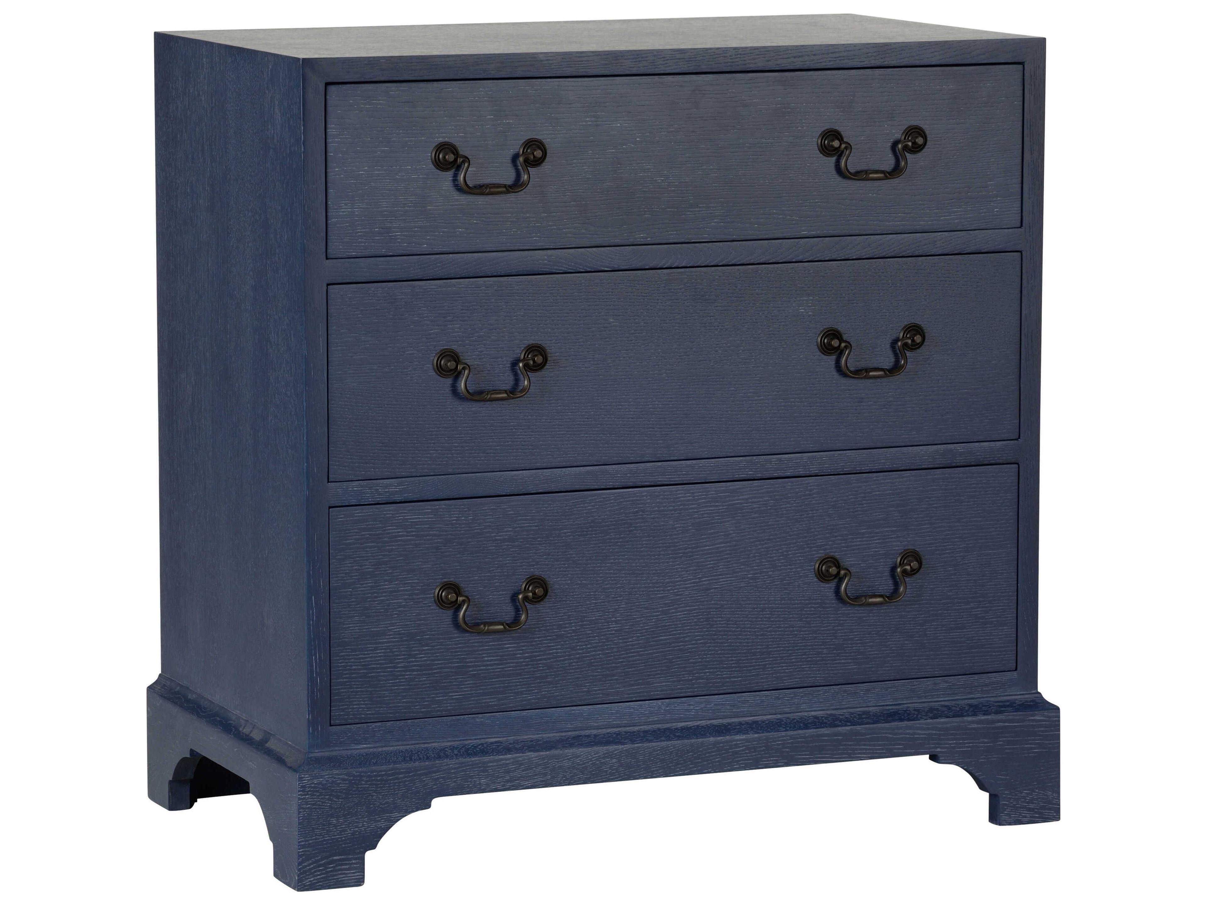 Jamie Merida Beaufort Blue Oak Wood Accent Chest