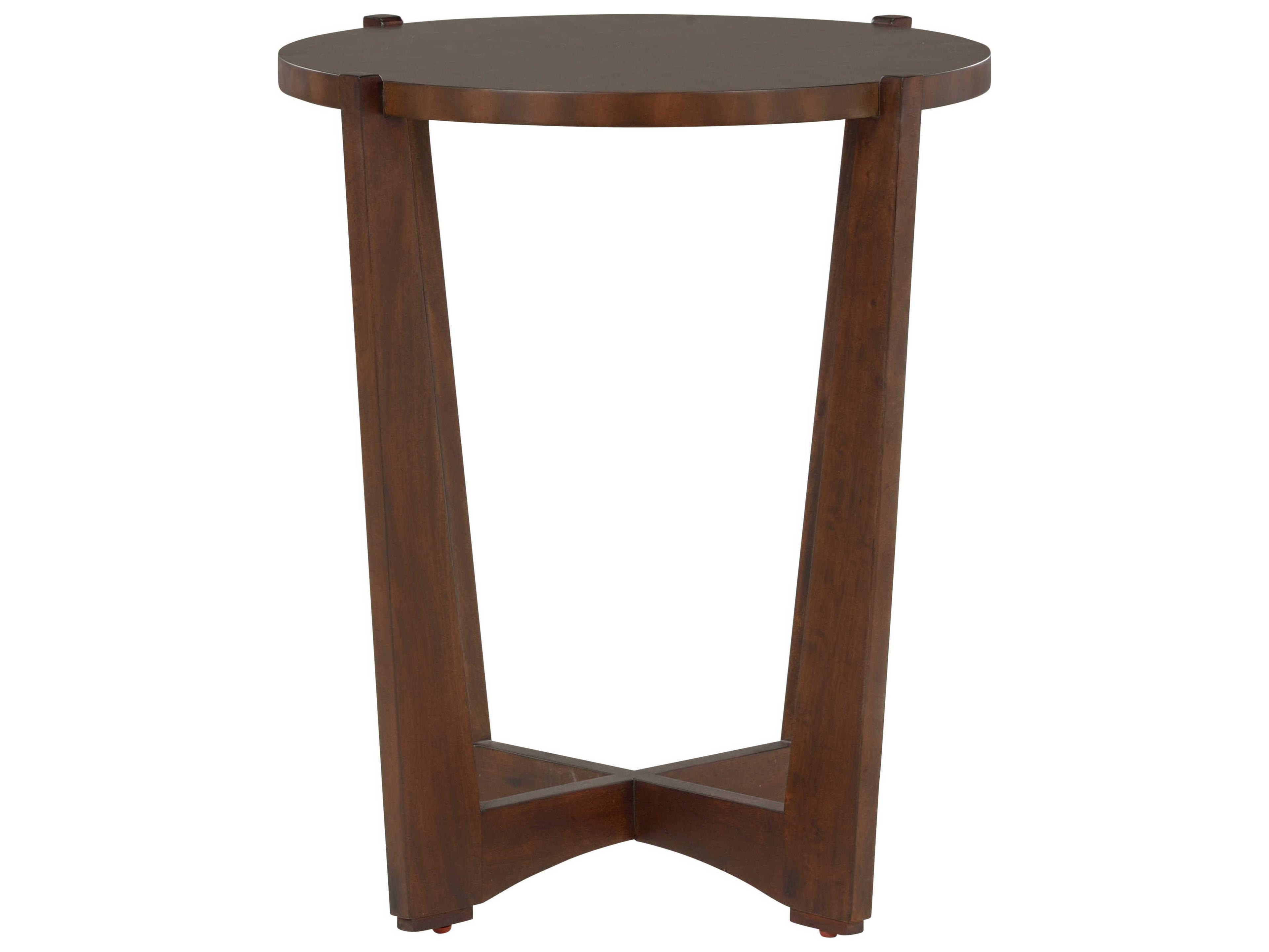 Chelsea House Jamie Merida Round Wood Mahogany Ardoise End Table