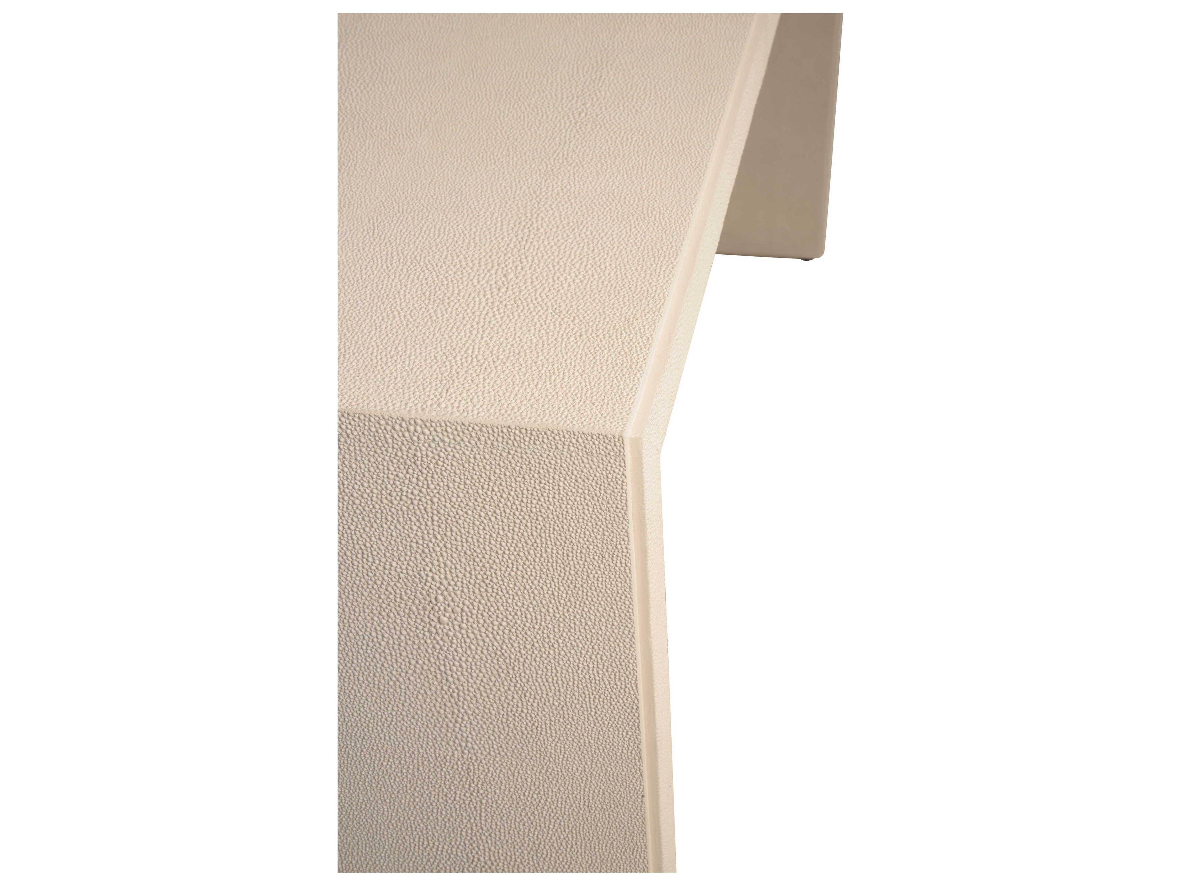 Chelsea House Jamie Merida Rectangular Faux Leather Cream Goldsborough Console Table