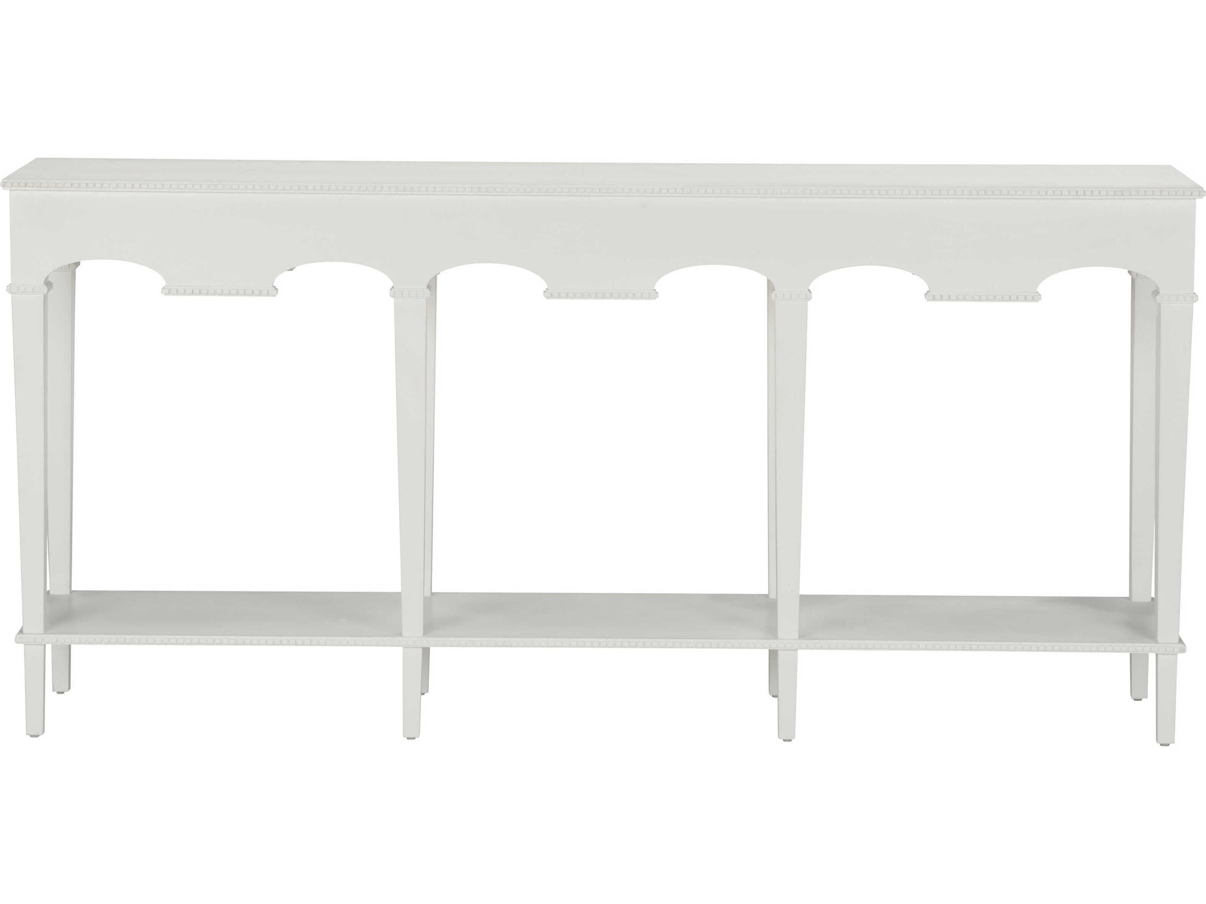 Chelsea House Jamie Merida Rectangular Wood White Oslo Console Table